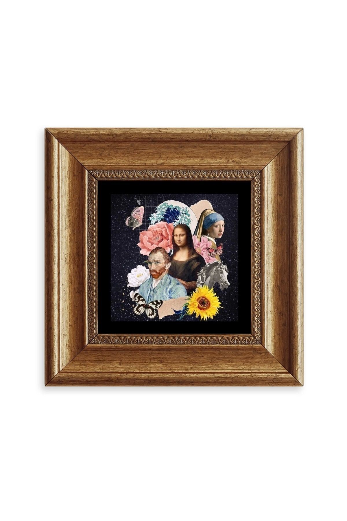 Van Gogh Çerçeveli Taş Tablo 20 cm