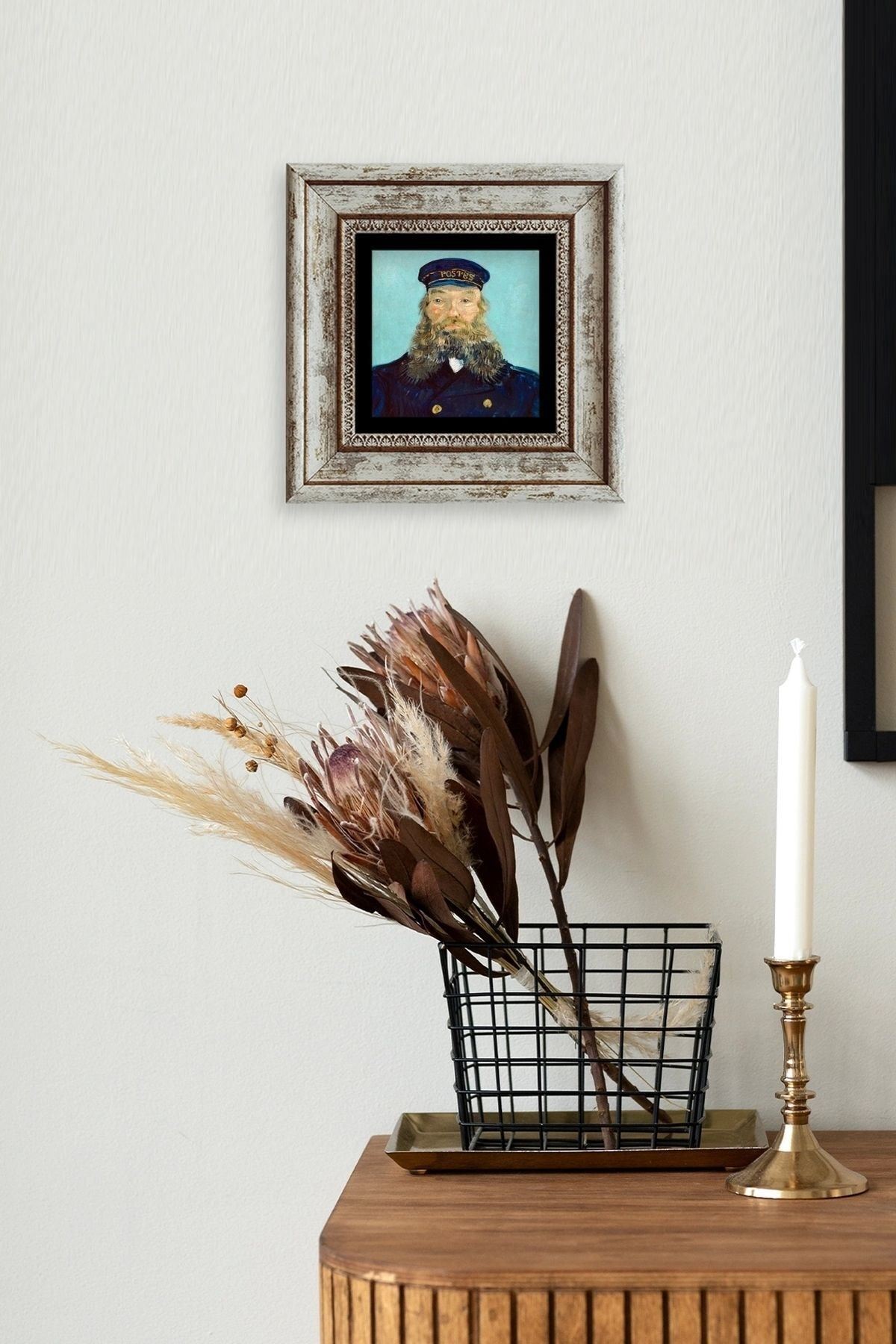 Van Gogh Çerçeveli Taş Tablo 20 cm