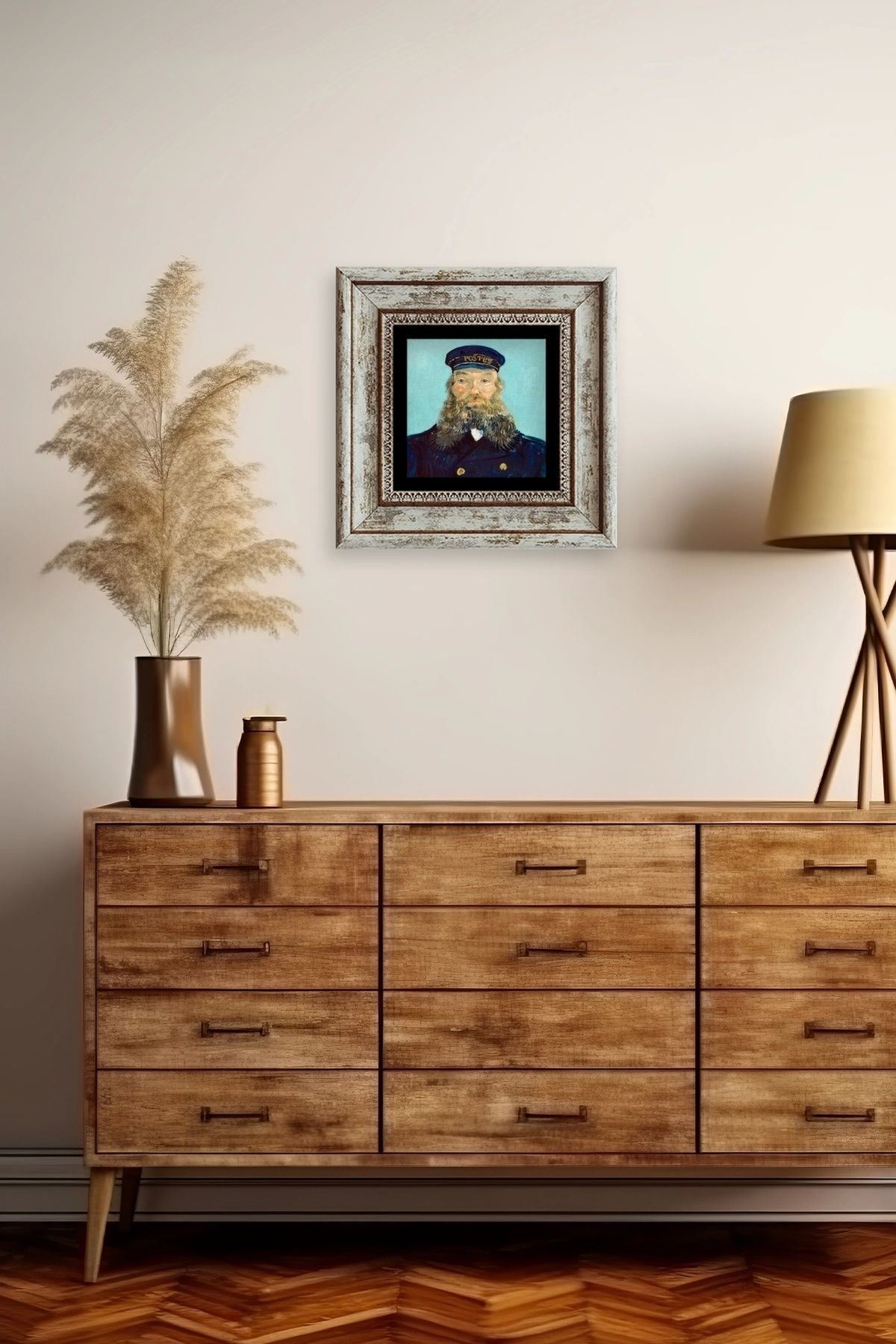 Van Gogh Çerçeveli Taş Tablo 20 cm