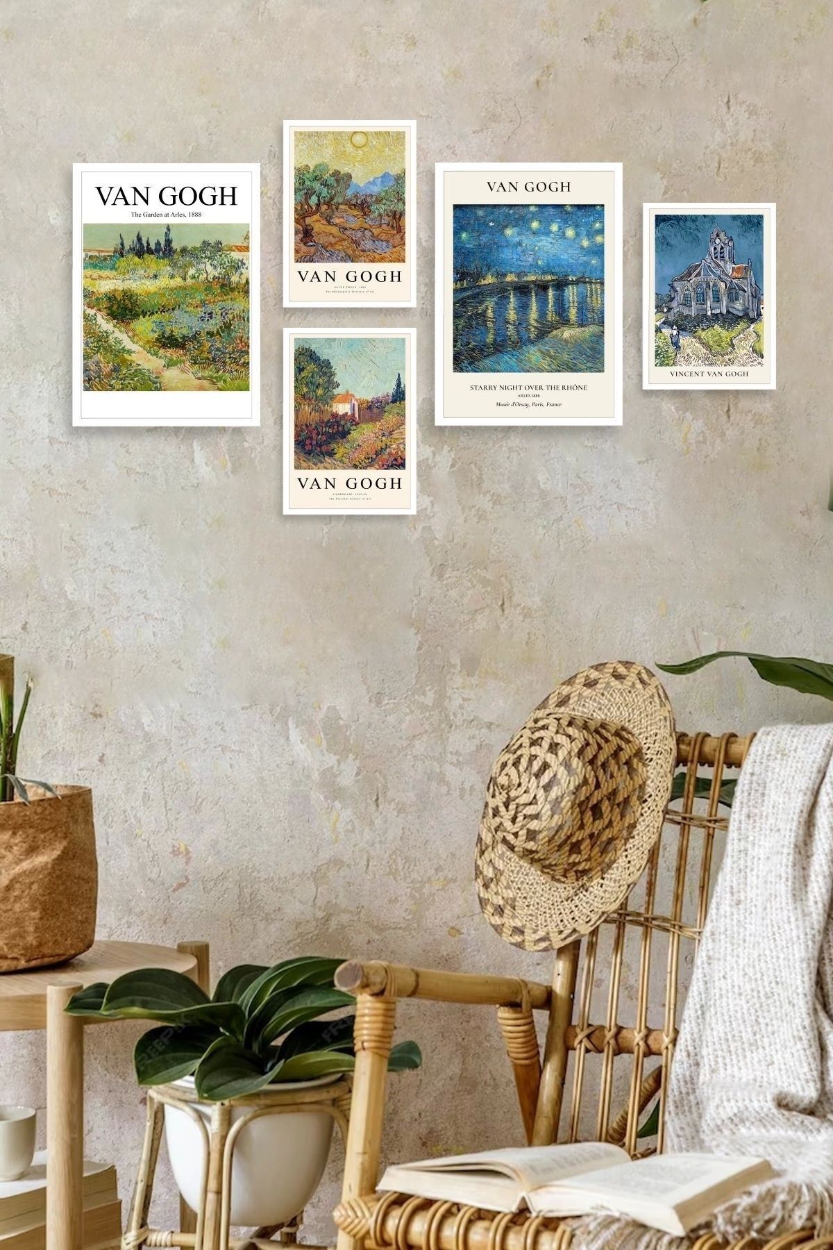 Van Gogh 5'li Tablo 30 x 40