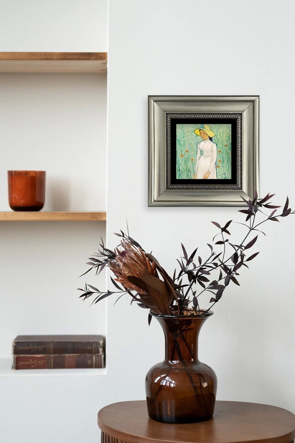 Van Gogh Çerçeveli Taş Tablo 20 cm