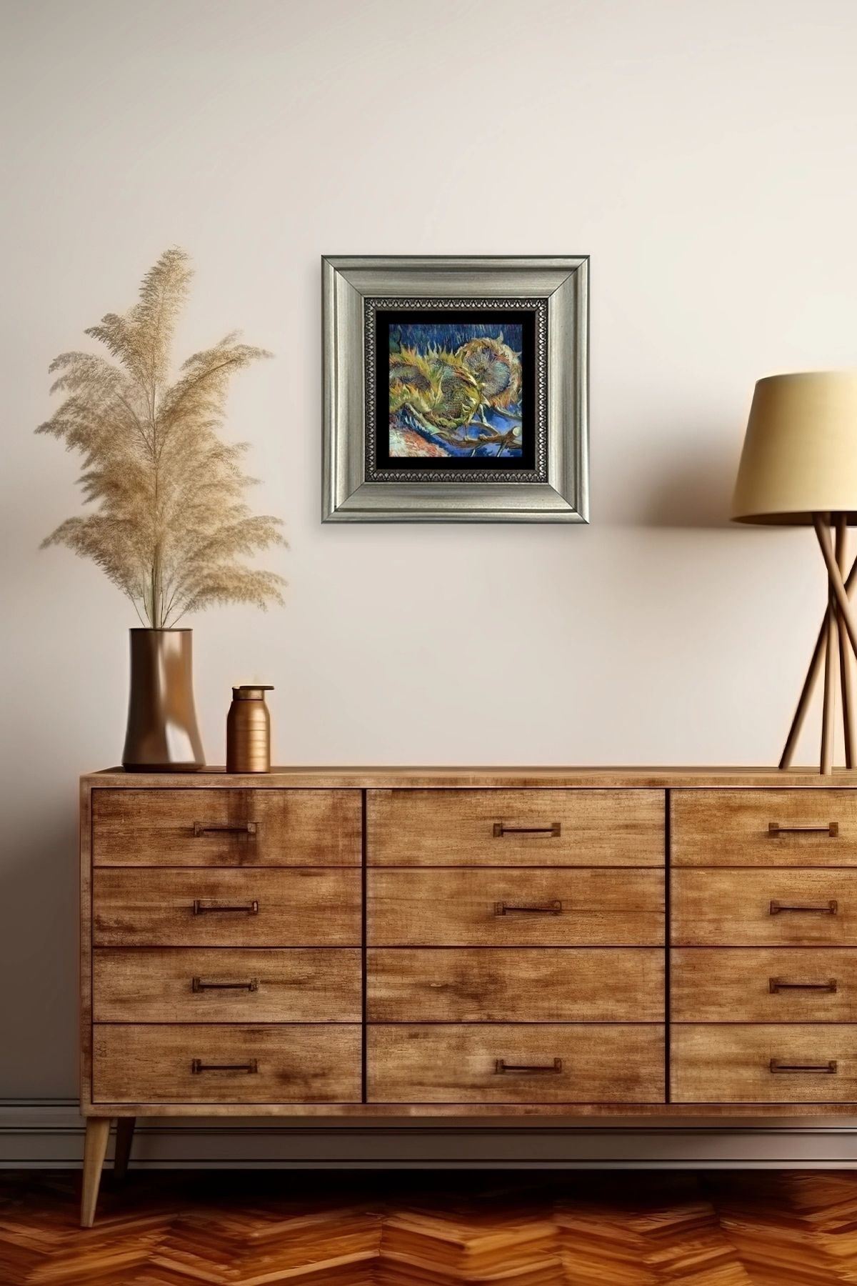 Van Gogh Çerçeveli Taş Tablo 20 cm