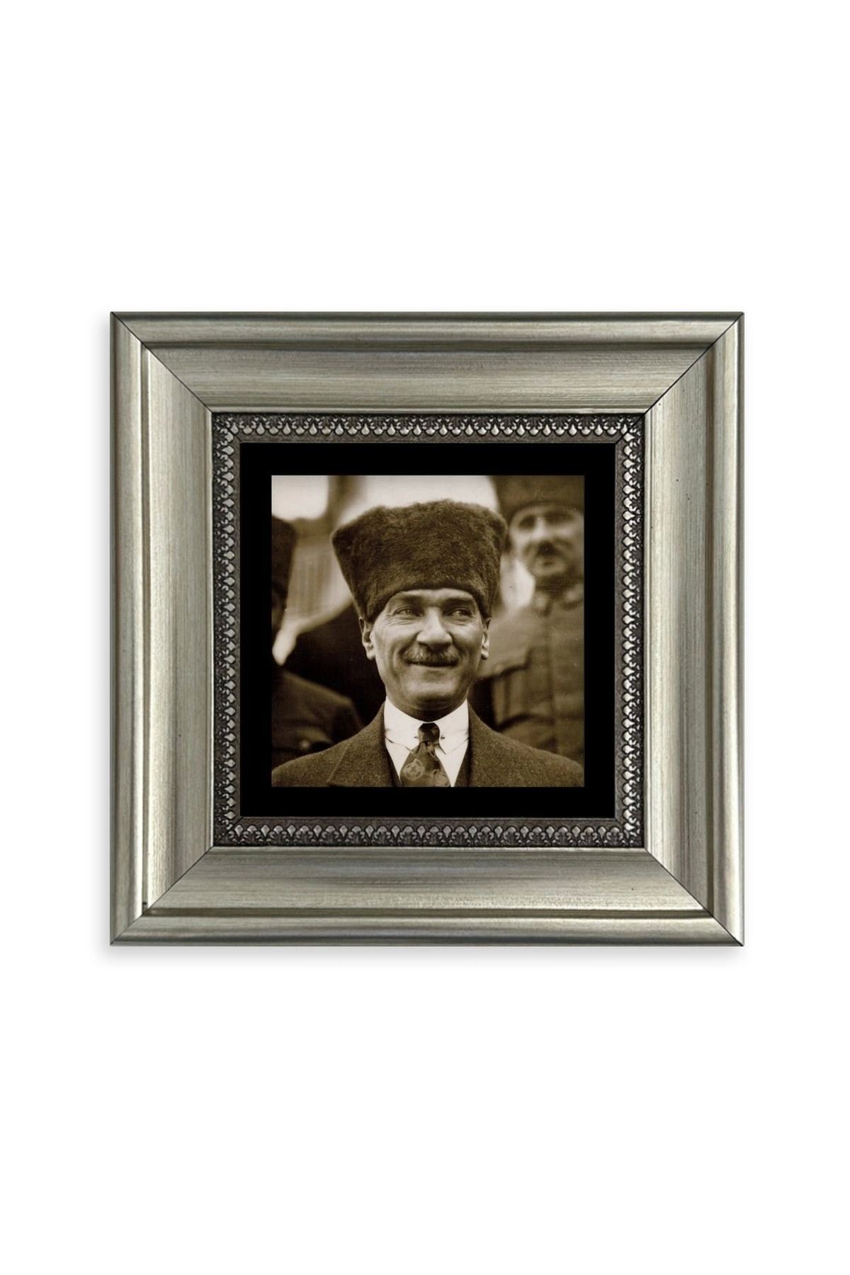 Atatürk Çerçeveli Taş Tablo 20 cm