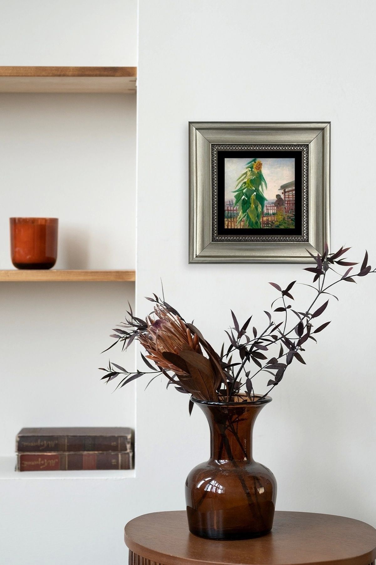 Van Gogh Çerçeveli Taş Tablo 20 cm