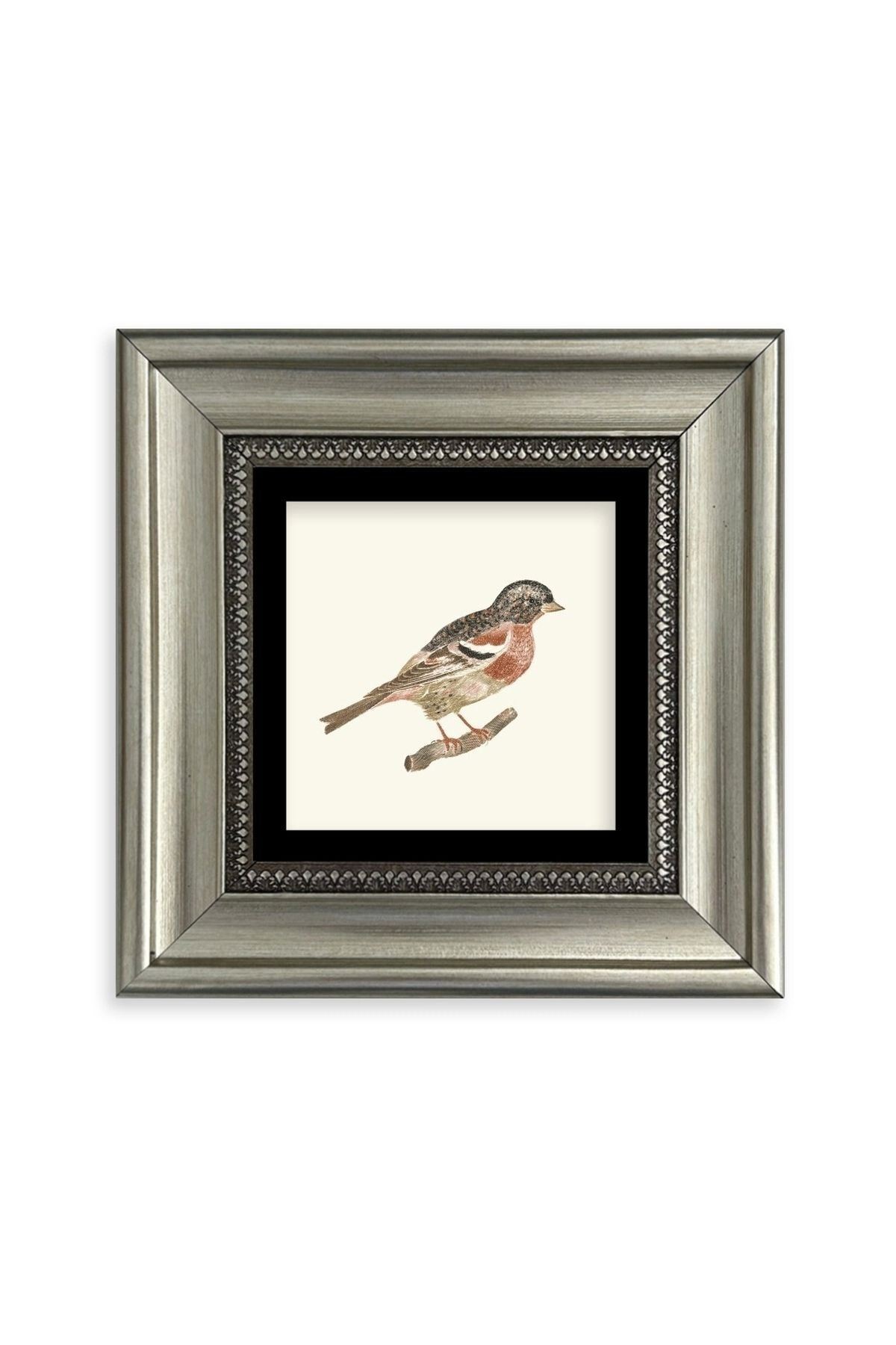 Kuş Çerçeveli Taş Tablo 20 cm