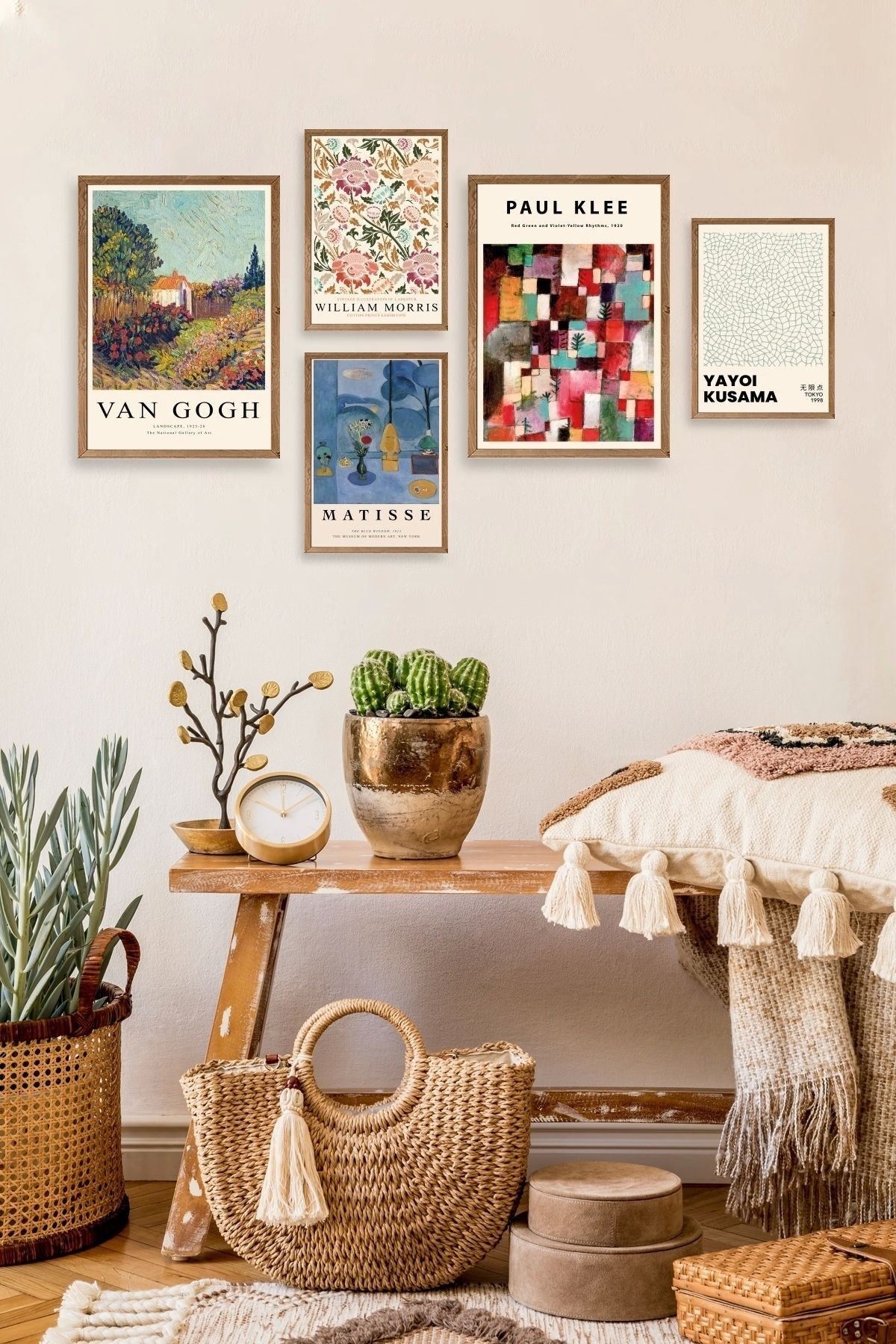 Ünlü Tablo Seti 5'li Tablo 30 x 40