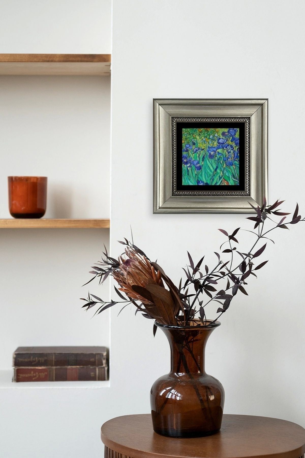 Van Gogh Çerçeveli Taş Tablo 20 cm