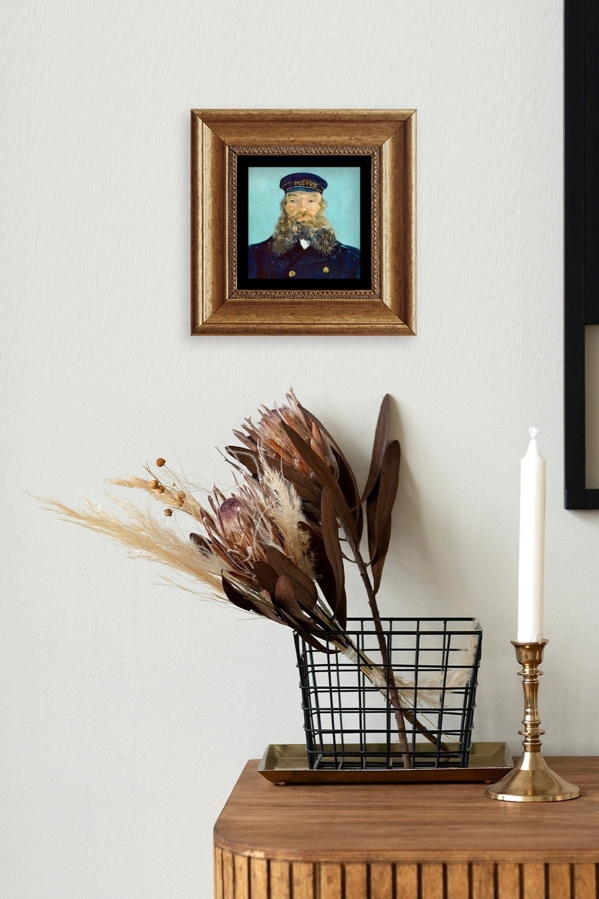 Van Gogh Çerçeveli Taş Tablo 20 cm