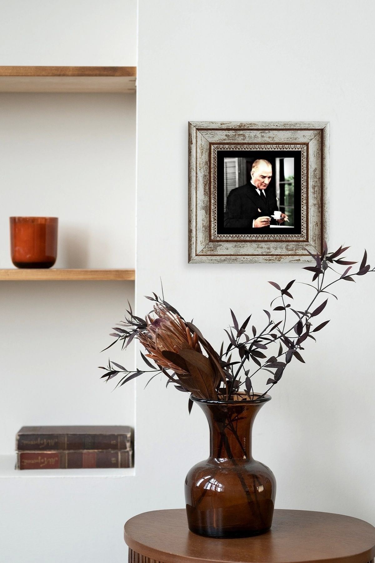 Atatürk Çerçeveli Taş Tablo 20 cm