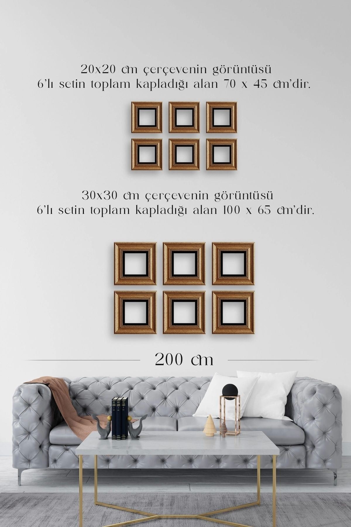 Kadınlar 3 lü Set Çerçeveli Taş Tablo 20 cm