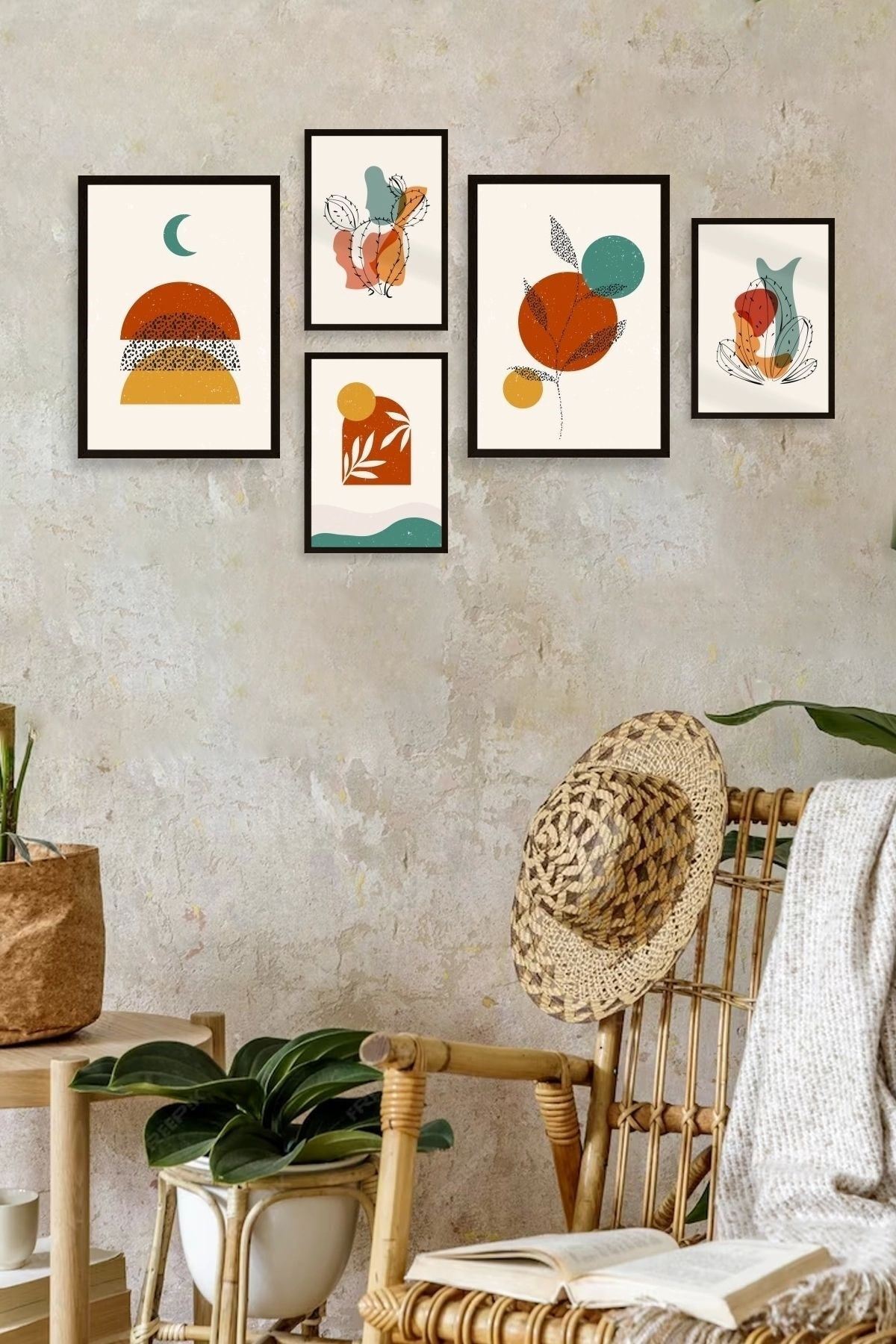 Çiçekler 5'li Tablo 30 x 40