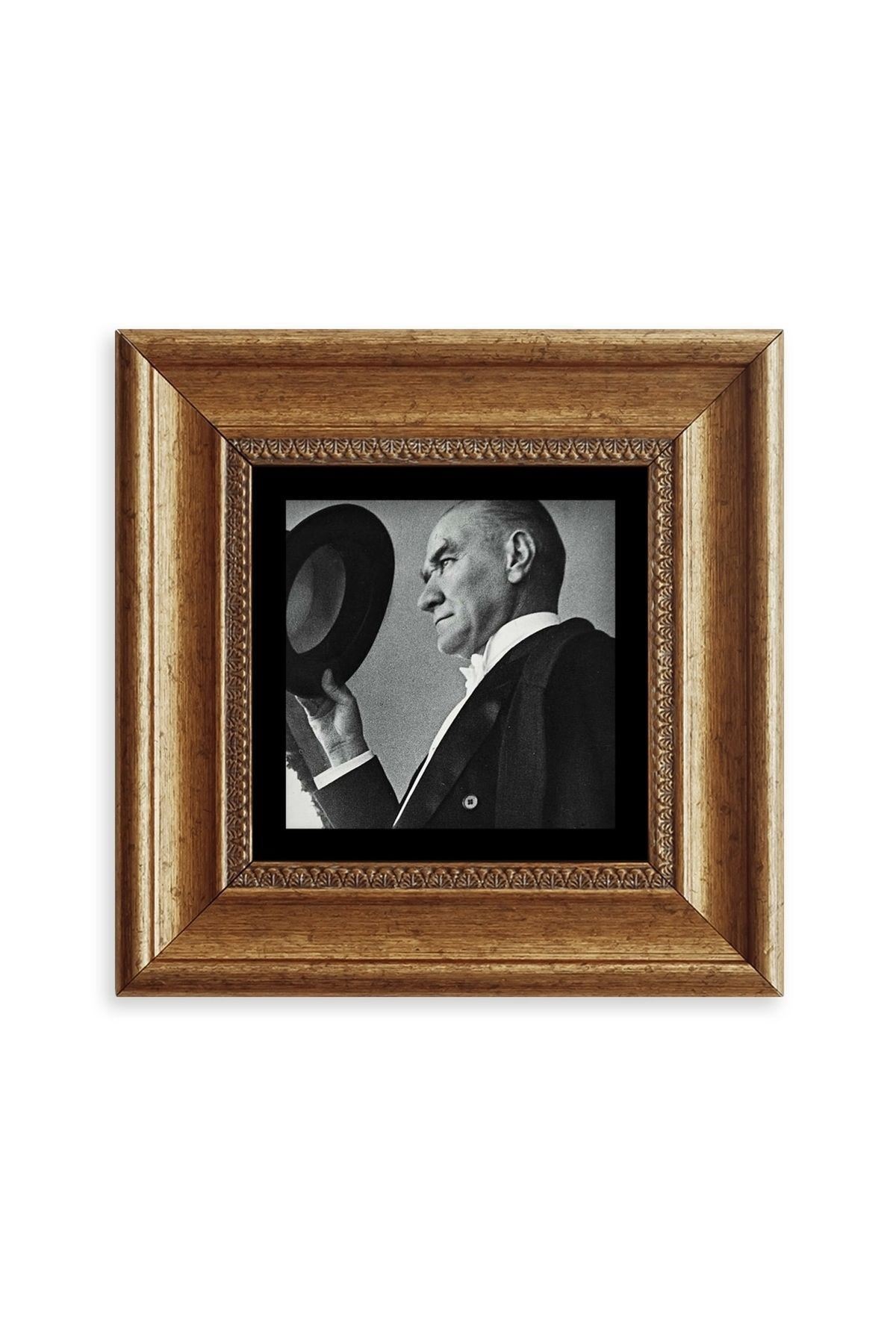 Atatürk Çerçeveli Taş Tablo 20 cm