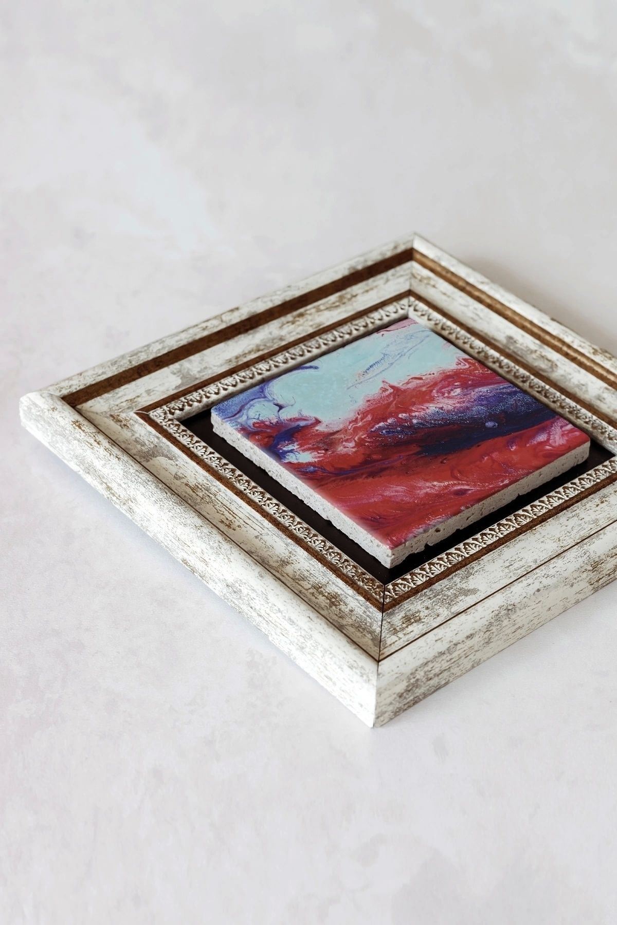 Çerçeveli Taş Tablo , Çerçeveli Taş Duvar Dekoru-enkcrcvtbl-00190 20 cm