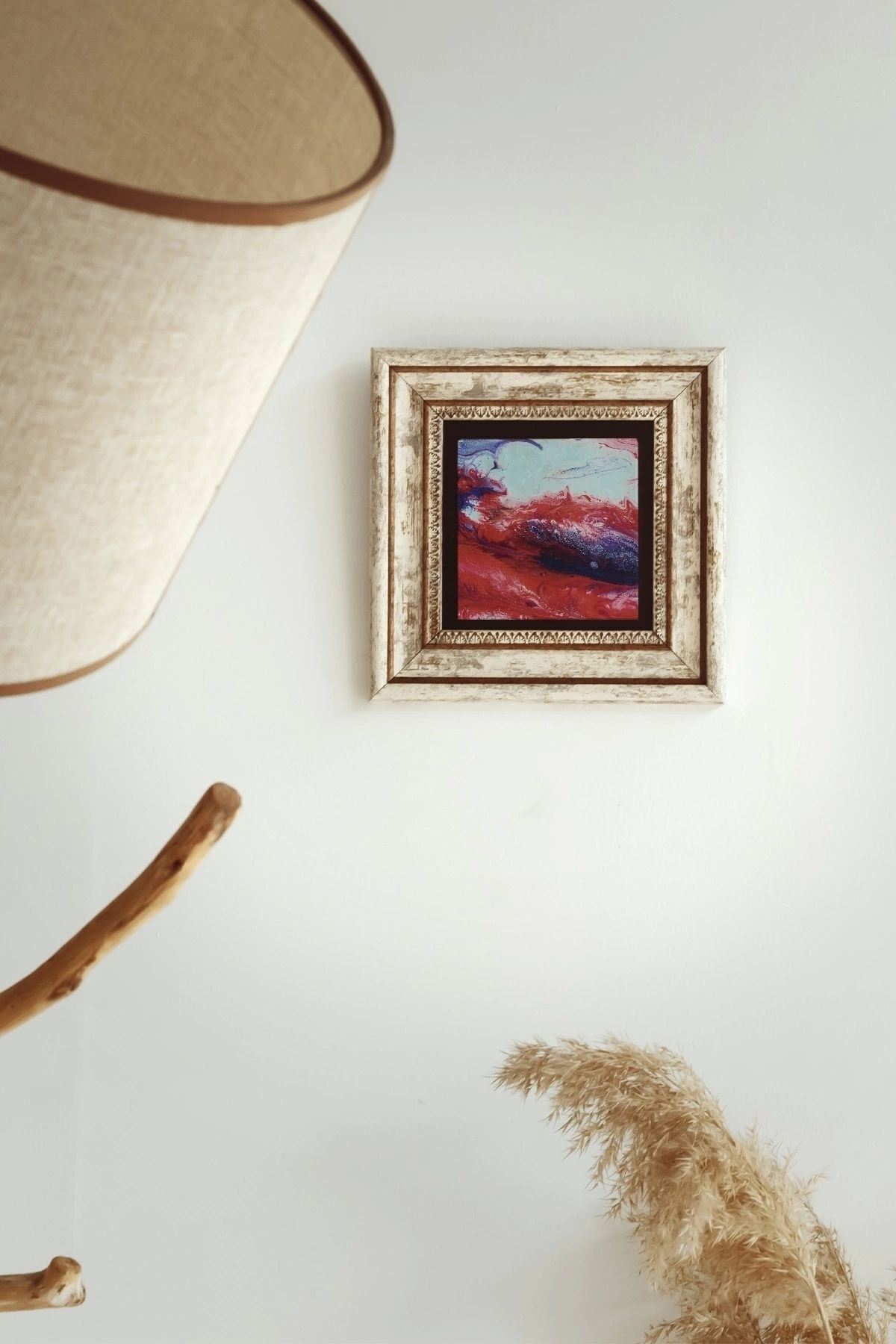 Çerçeveli Taş Tablo , Çerçeveli Taş Duvar Dekoru-enkcrcvtbl-00190 20 cm