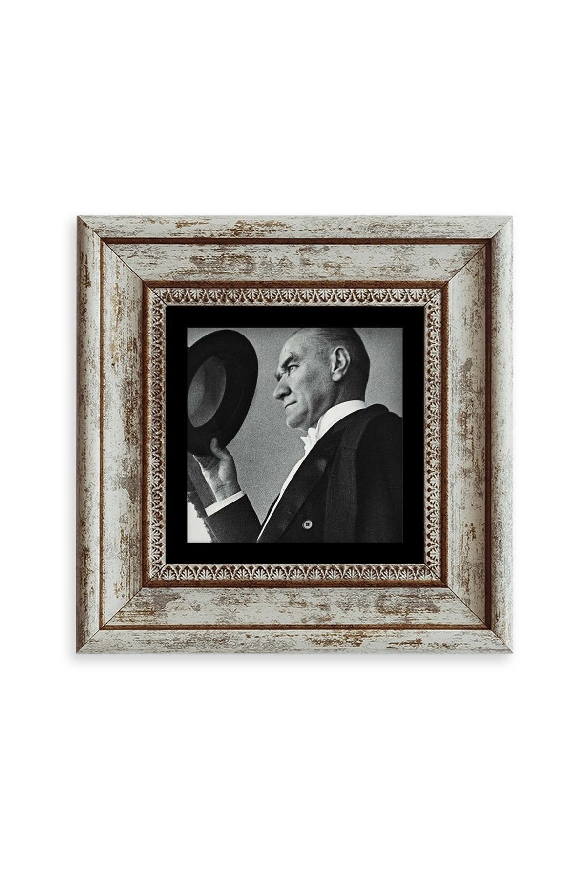 Atatürk Çerçeveli Taş Tablo 20 cm