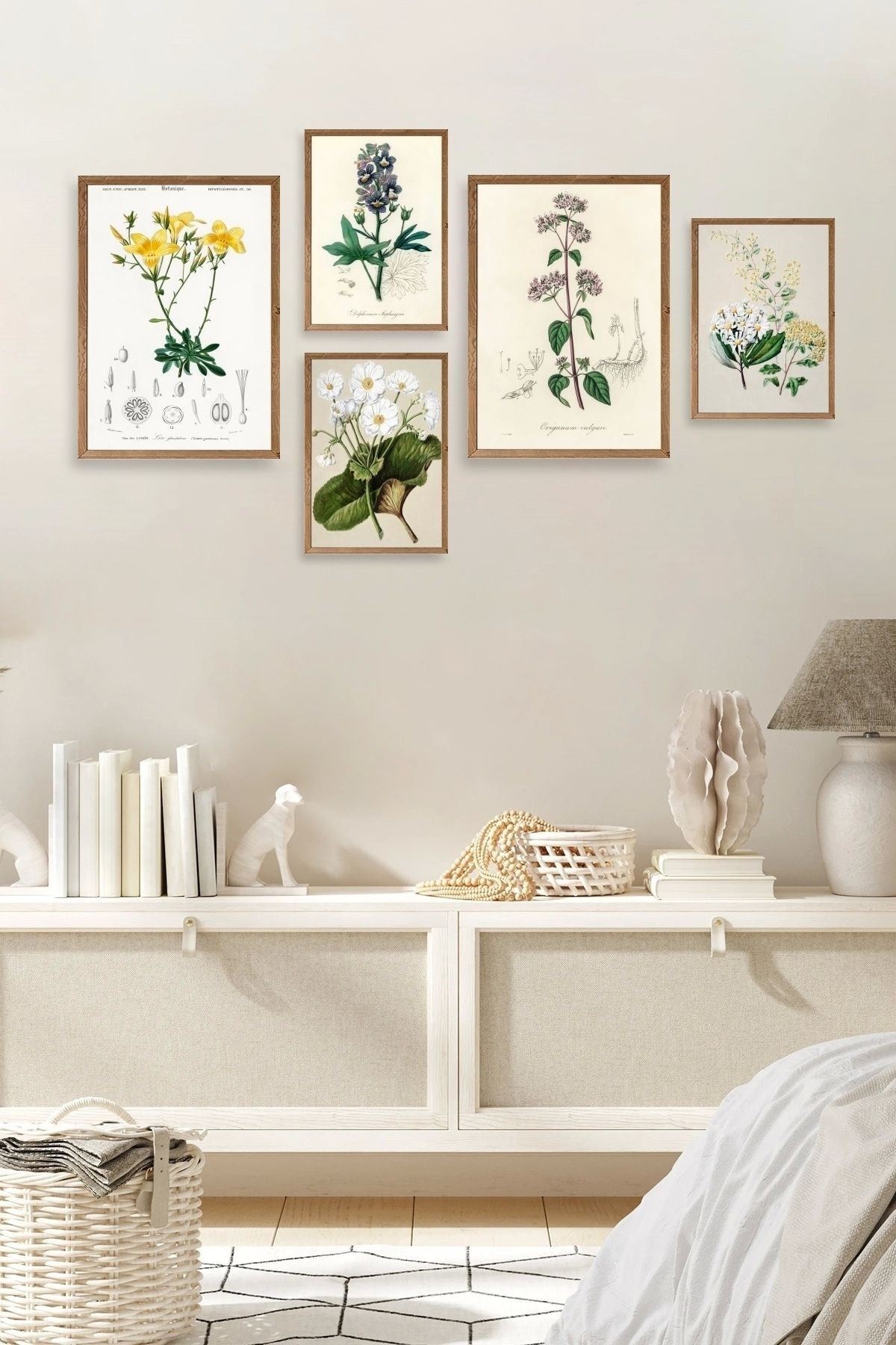 Çiçekler 5'li Tablo 30 x 40