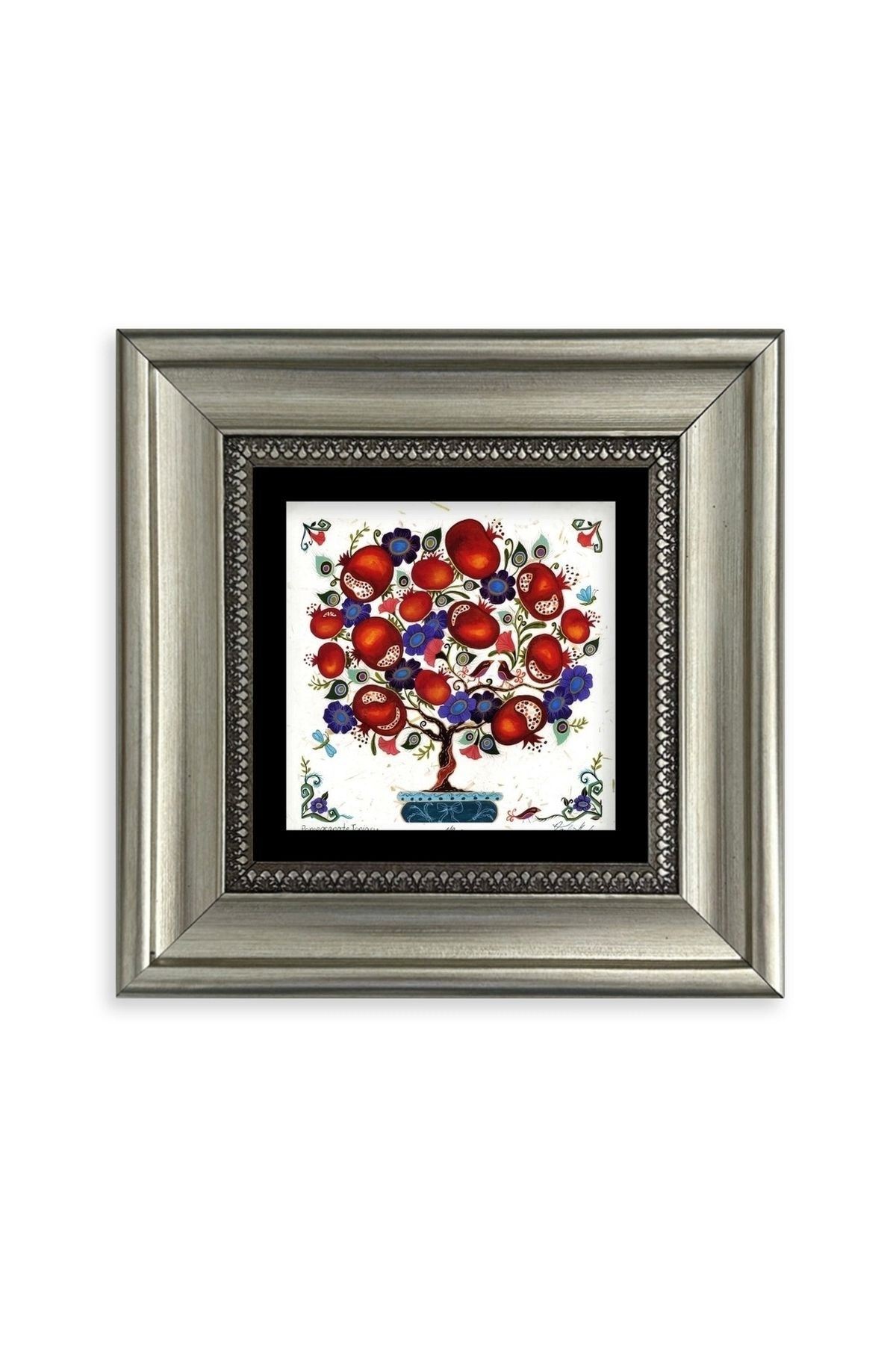 Bereket Ağacı Çerçeveli Taş Tablo 20 cm
