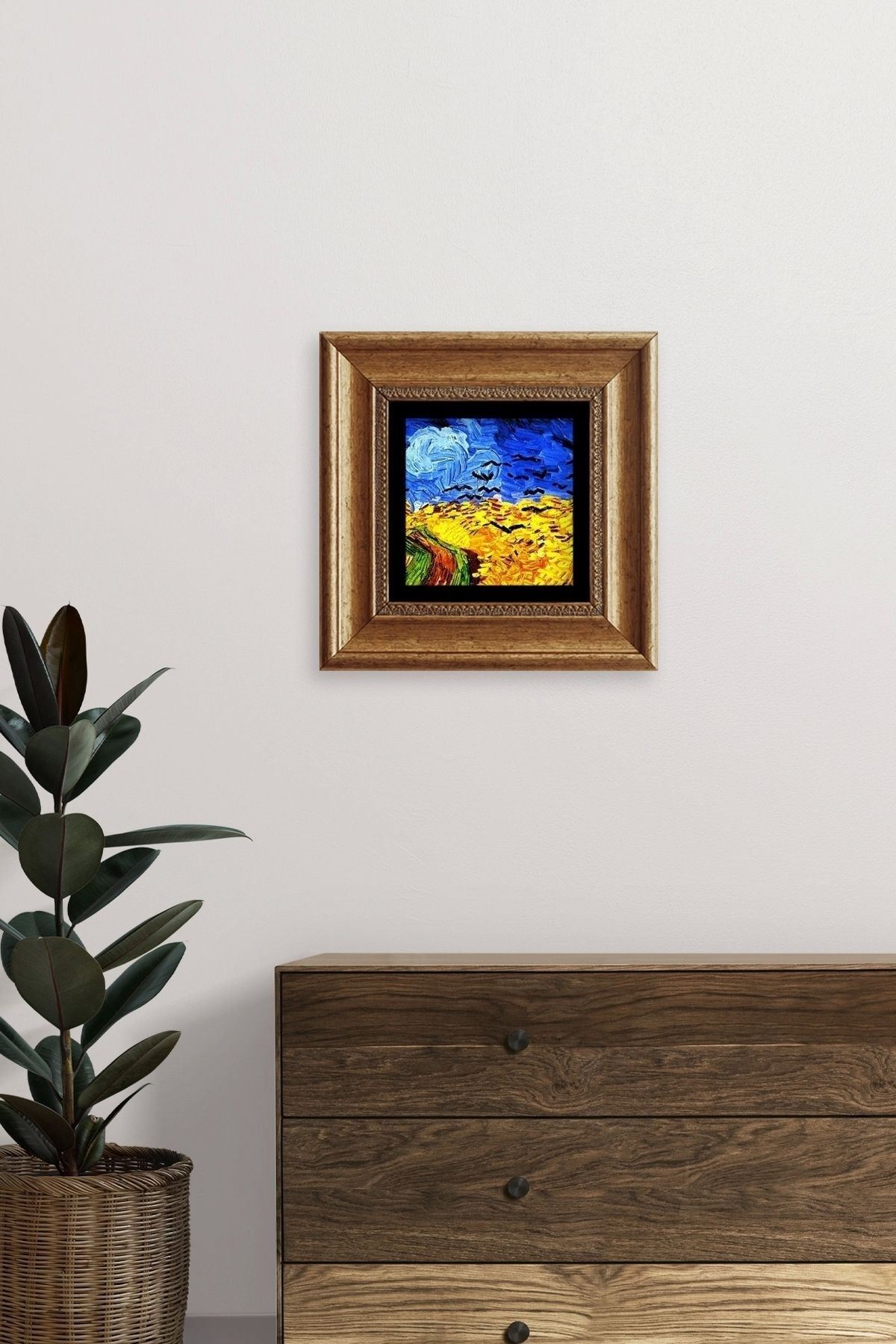 Van Gogh Çerçeveli Taş Tablo 20 cm