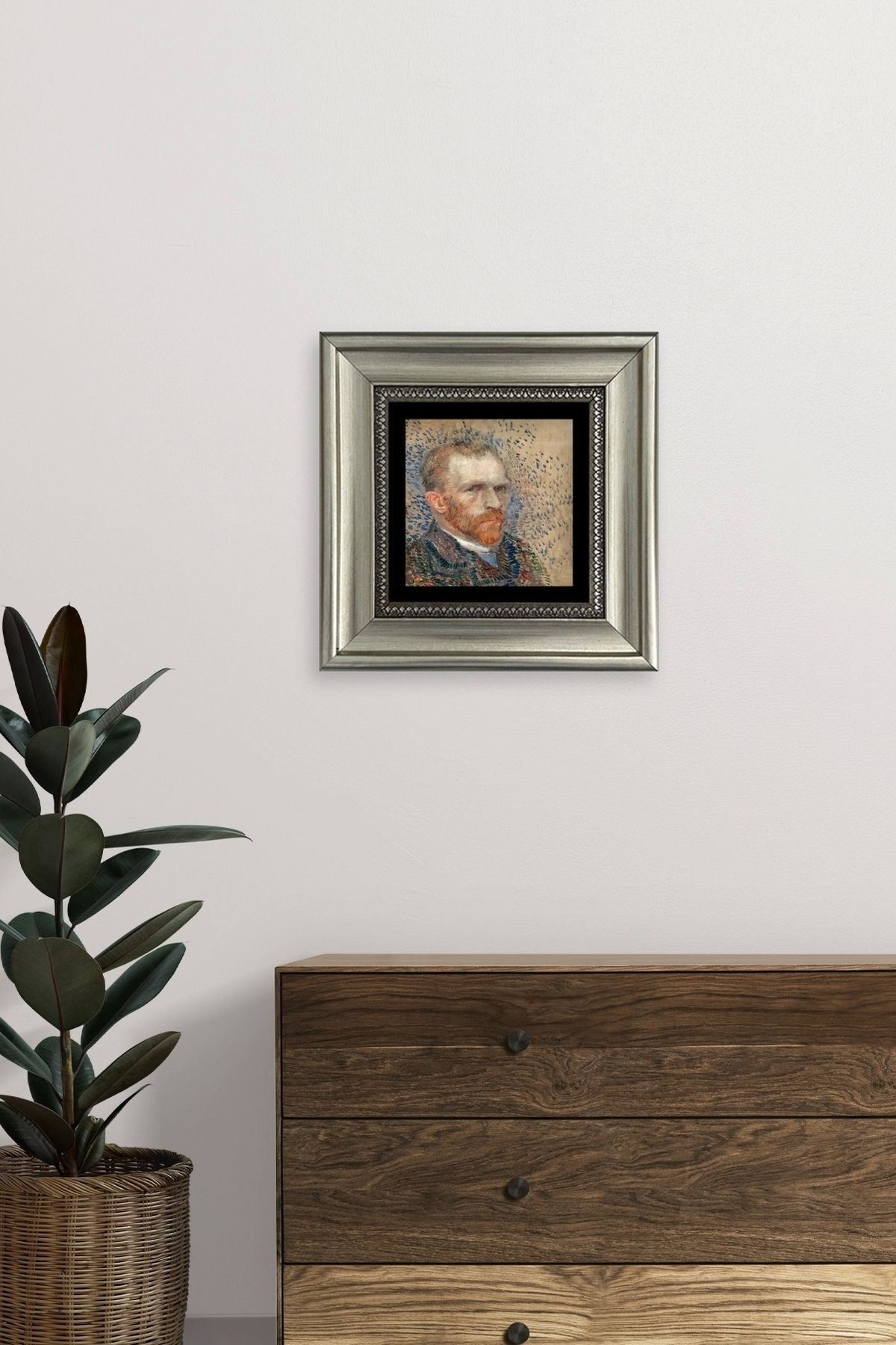 Van Gogh Çerçeveli Taş Tablo 20 cm