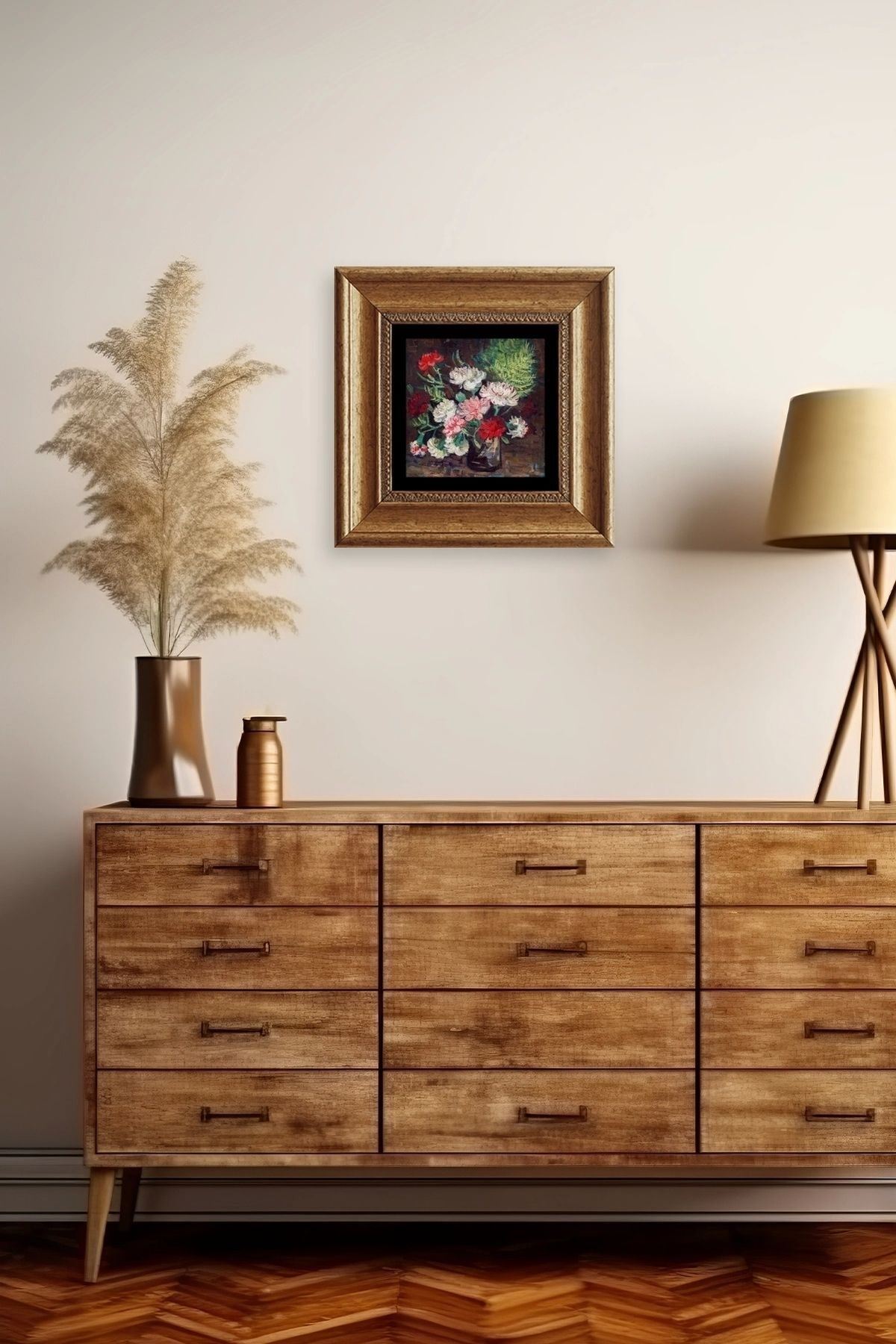 Van Gogh Çerçeveli Taş Tablo 20 cm