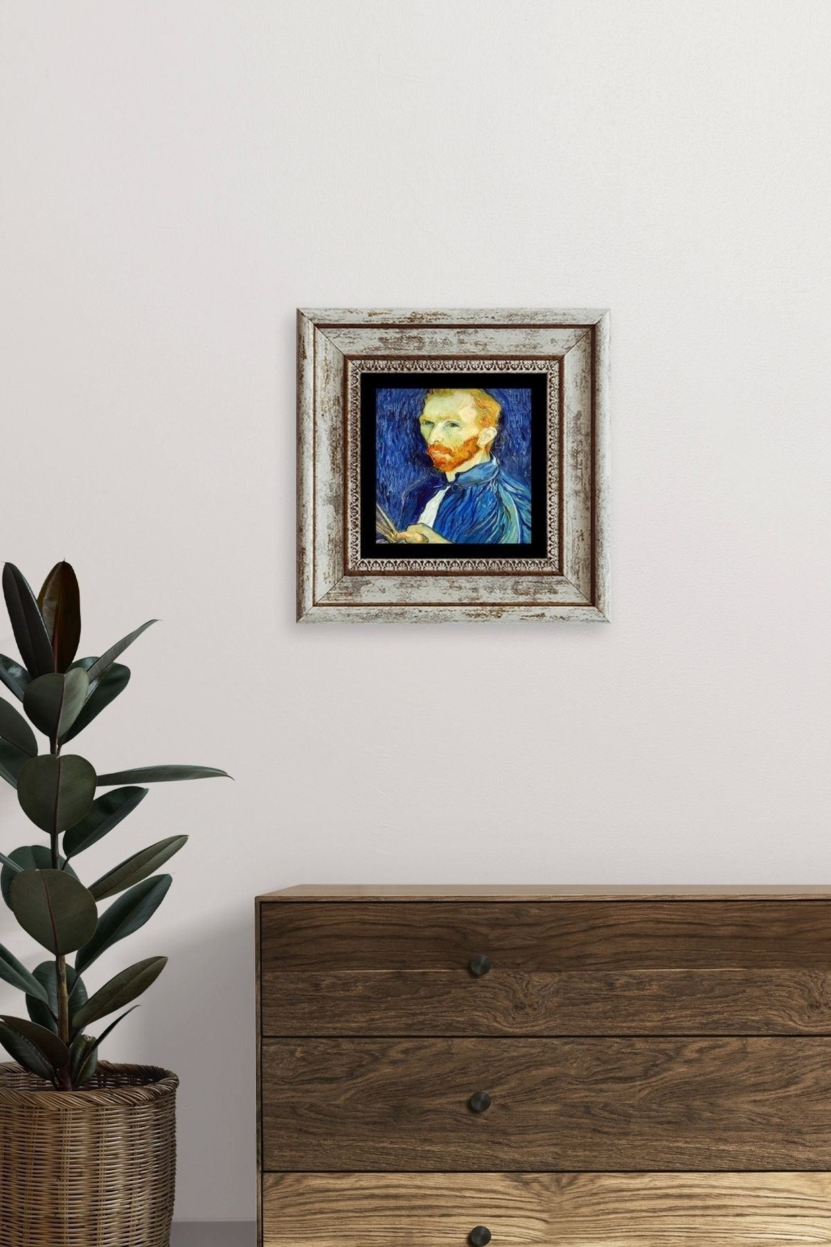 Van Gogh Çerçeveli Taş Tablo 20 cm