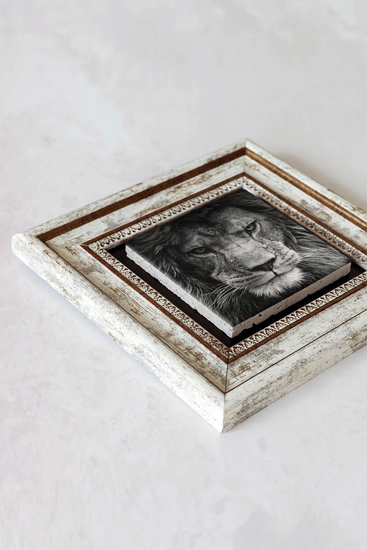 Çerçeveli Taş Tablo , Çerçeveli Taş Duvar Dekoru-enkcrcvtbl-00161 20 cm