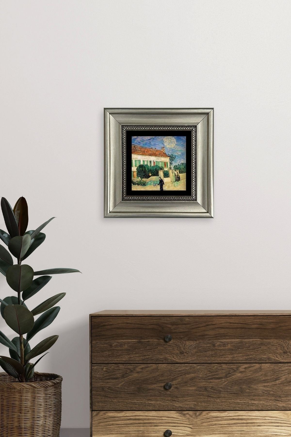 Manzara Çerçeveli Taş Tablo 20 cm