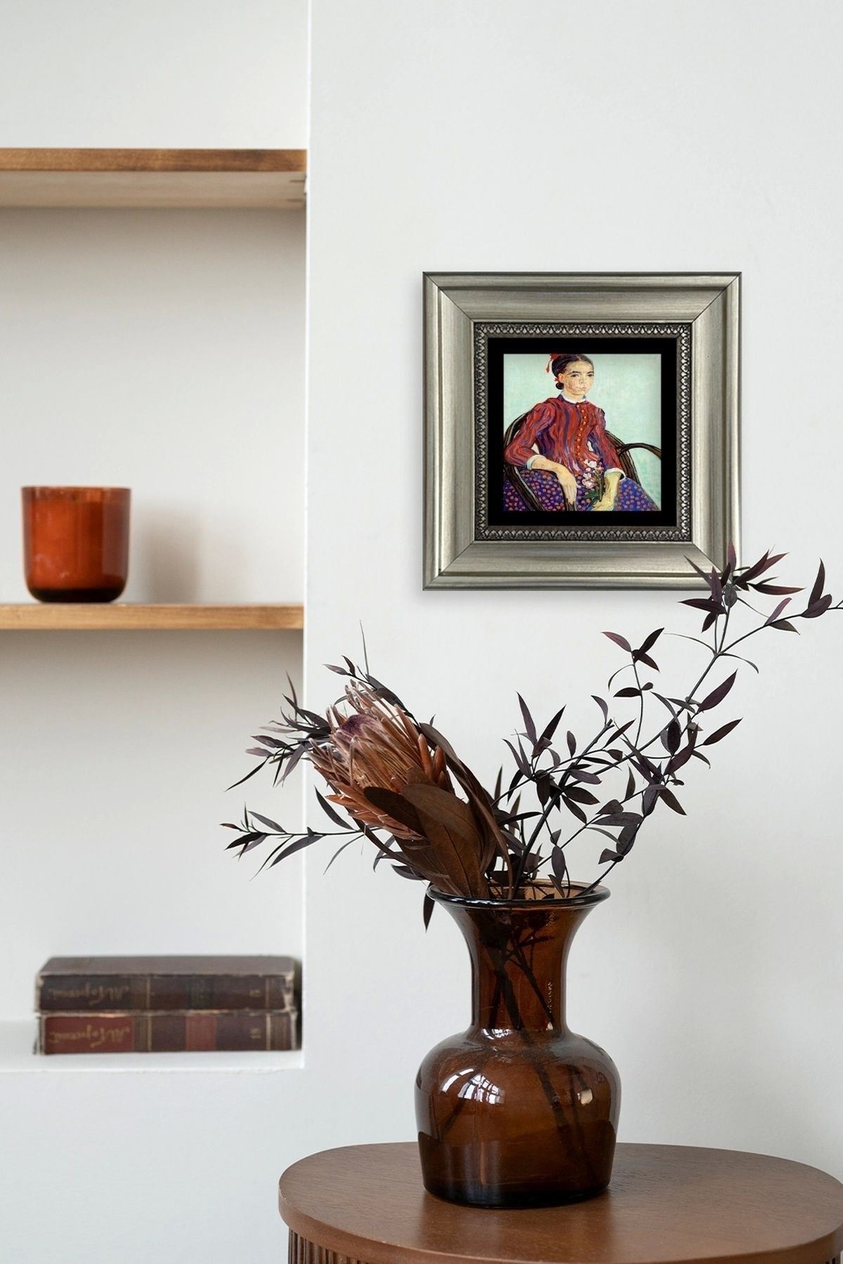 Van Gogh Çerçeveli Taş Tablo 20 cm