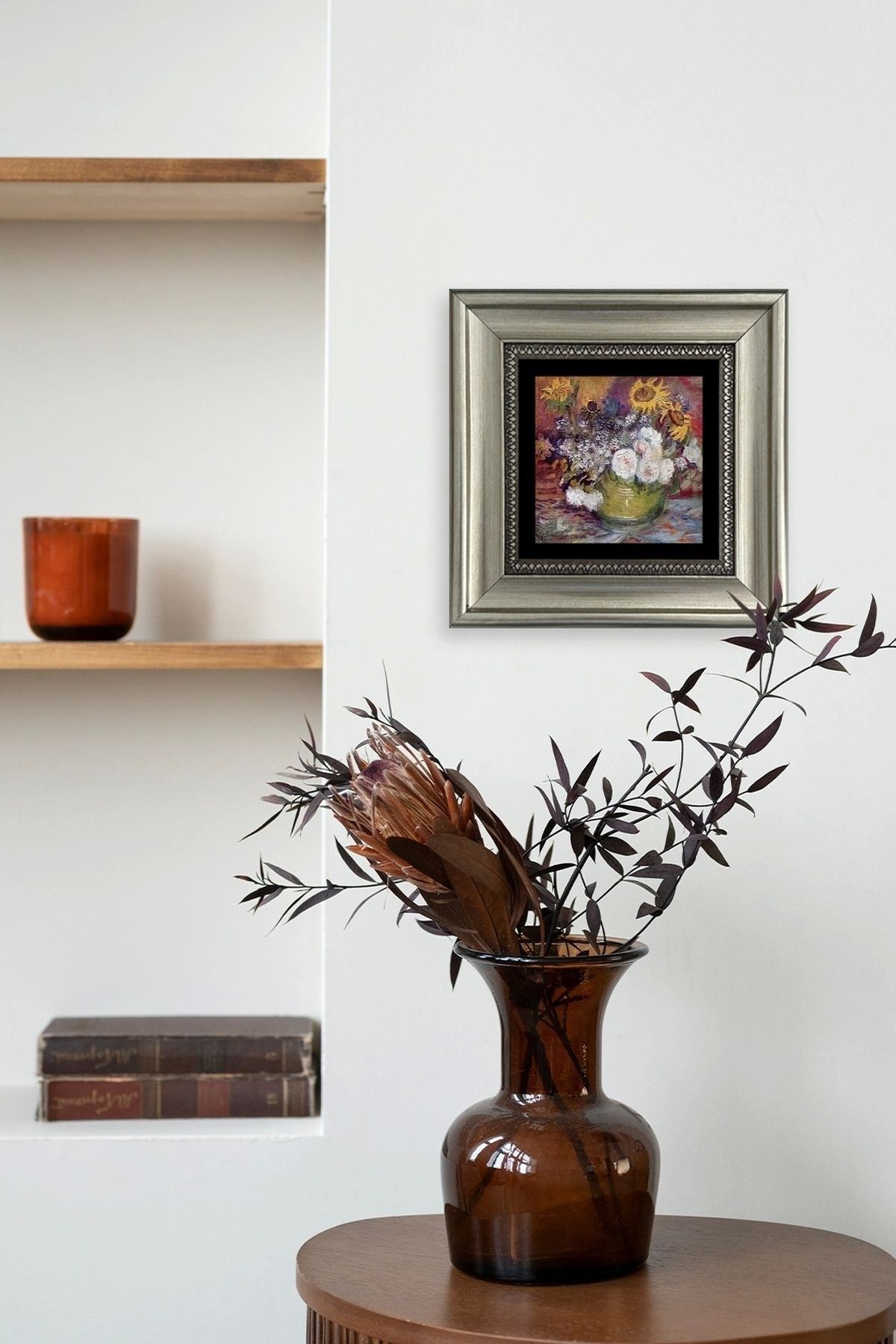 Van Gogh Çerçeveli Taş Tablo 20 cm