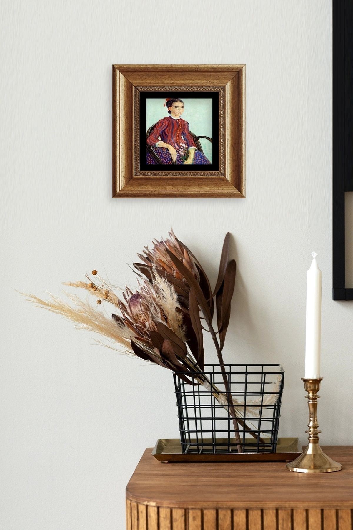 Van Gogh Çerçeveli Taş Tablo 20 cm