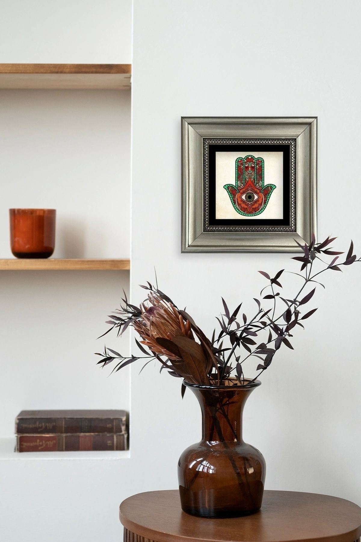 Fatma Ana Eli Çerçeveli Taş Tablo 20 cm