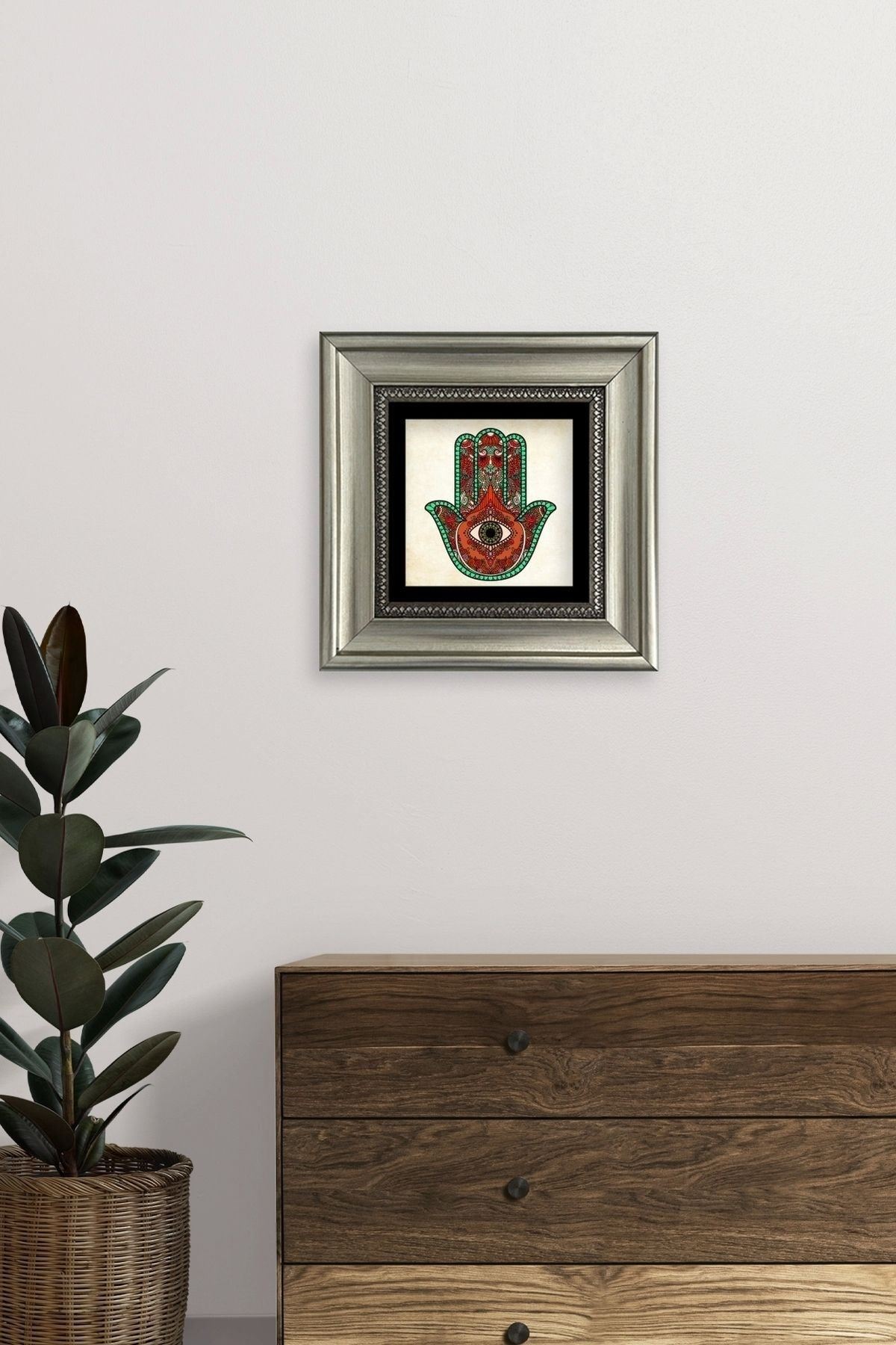 Fatma Ana Eli Çerçeveli Taş Tablo 20 cm