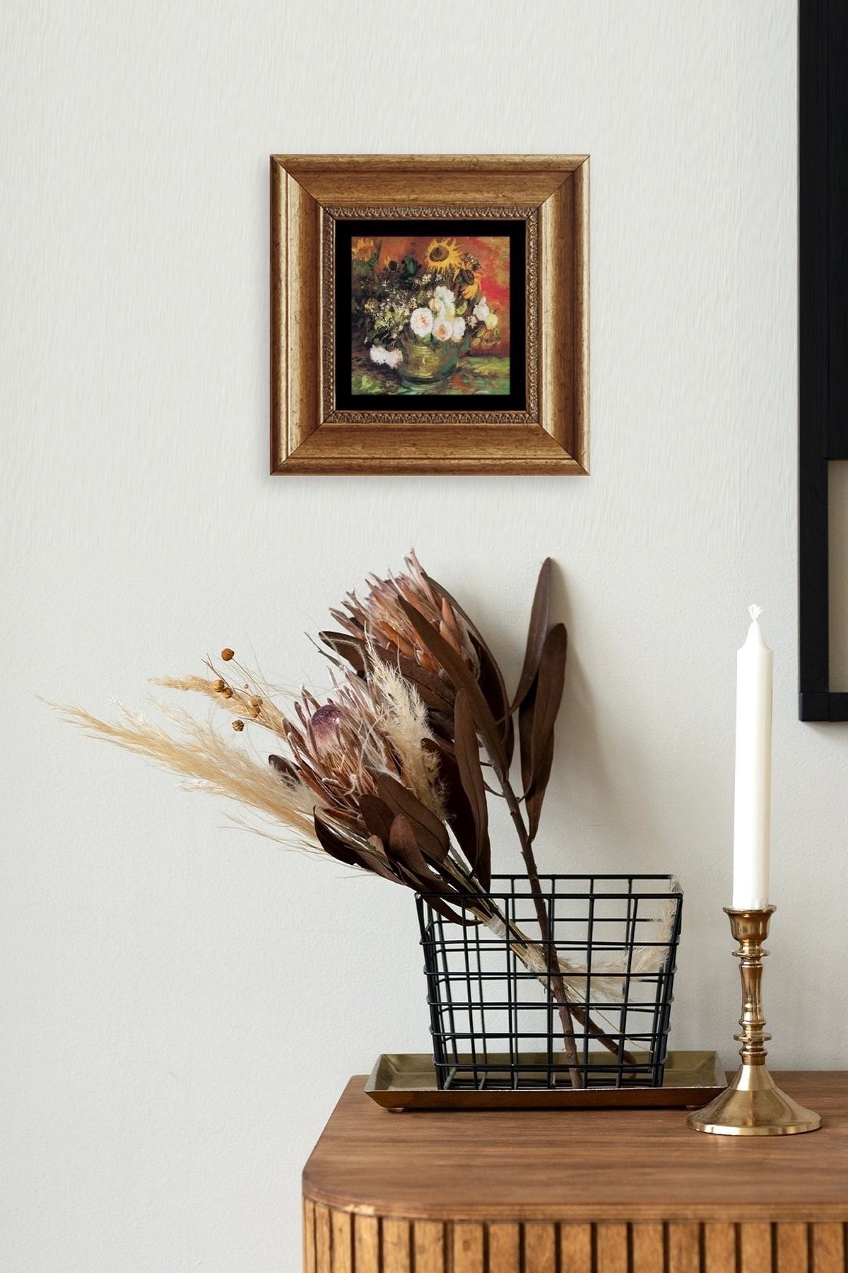 Van Gogh Çerçeveli Taş Tablo 20 cm