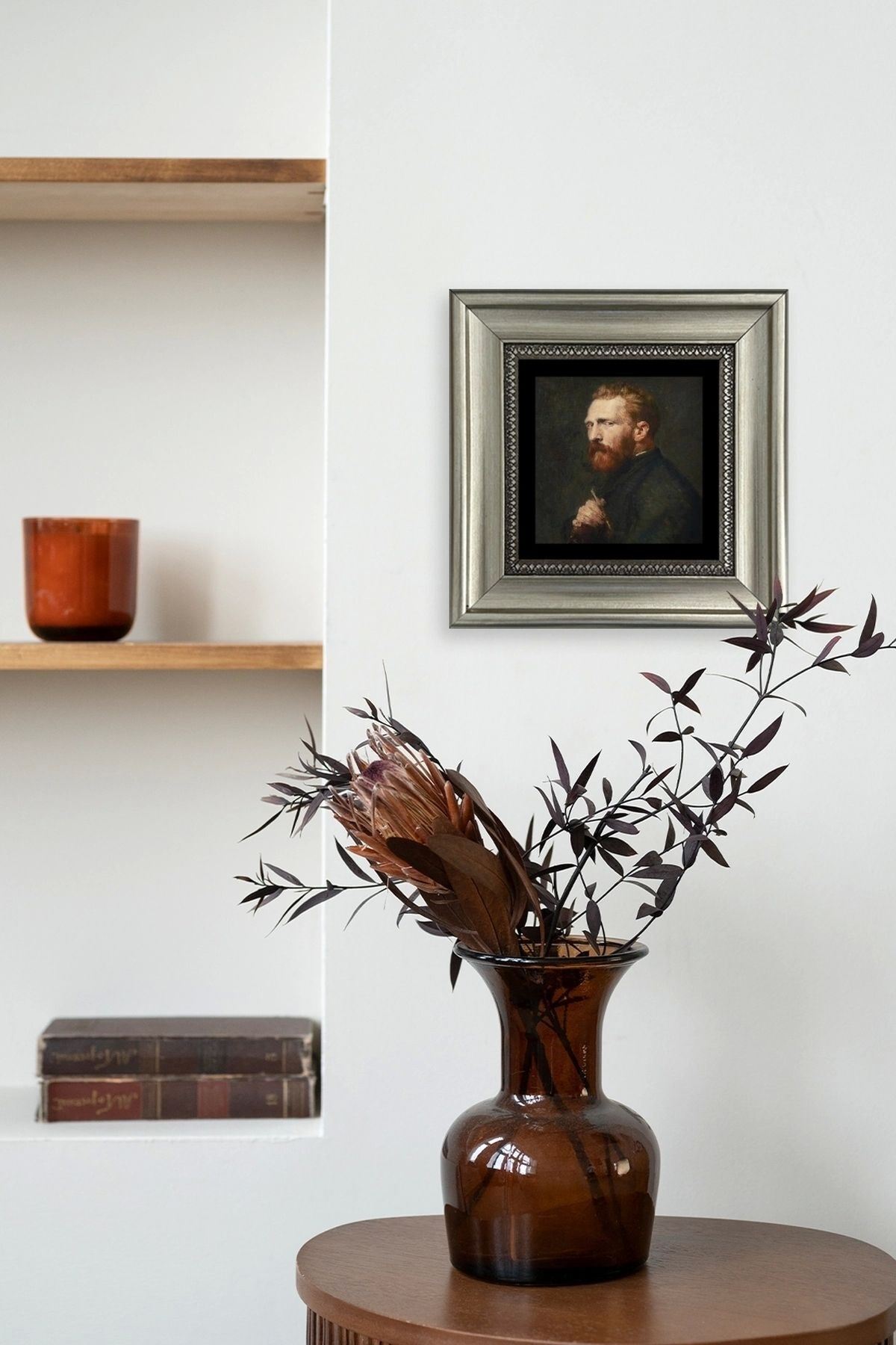 Van Gogh Çerçeveli Taş Tablo 20 cm