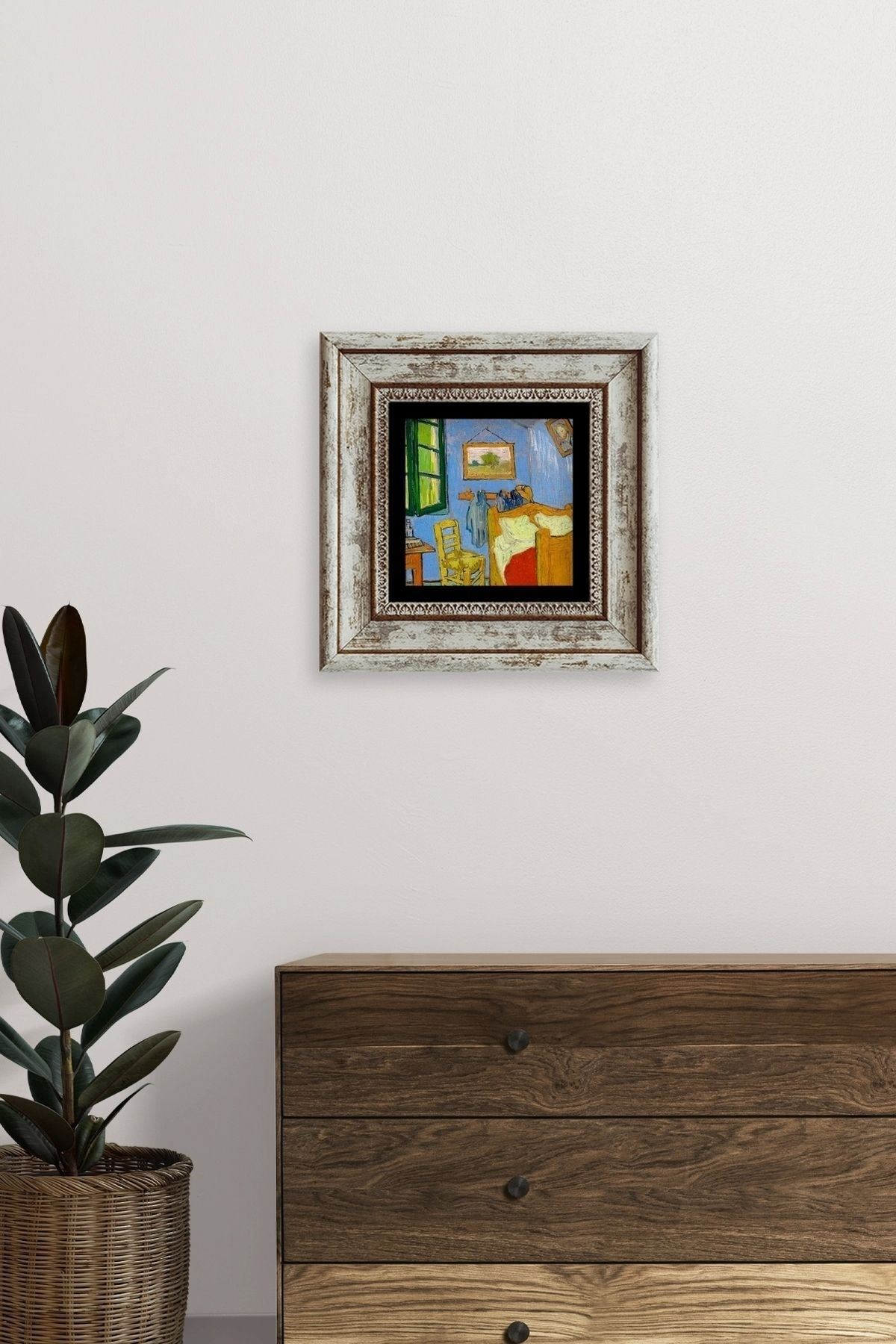 Van Gogh Çerçeveli Taş Tablo 20 cm