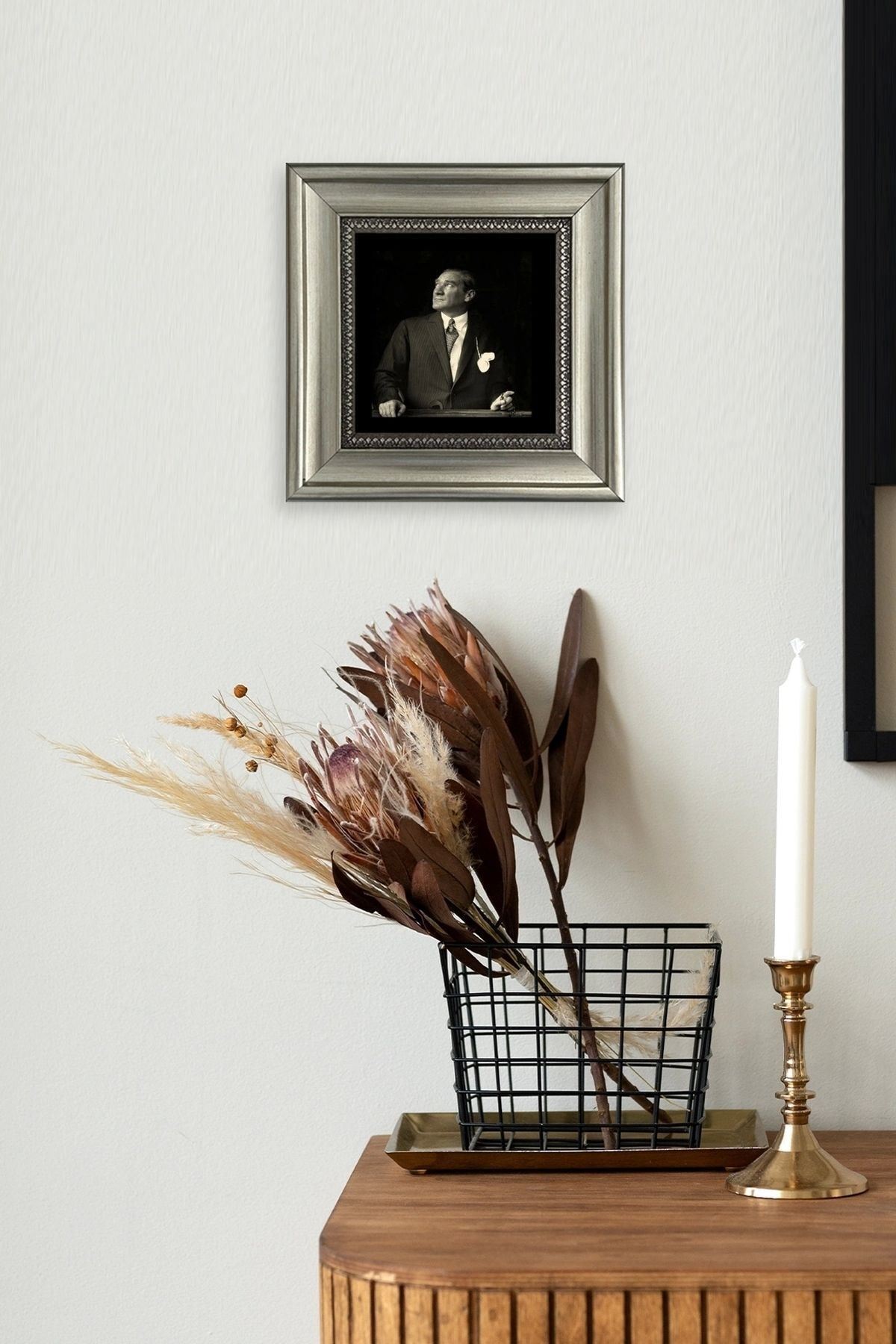 Atatürk Çerçeveli Taş Tablo 20 cm