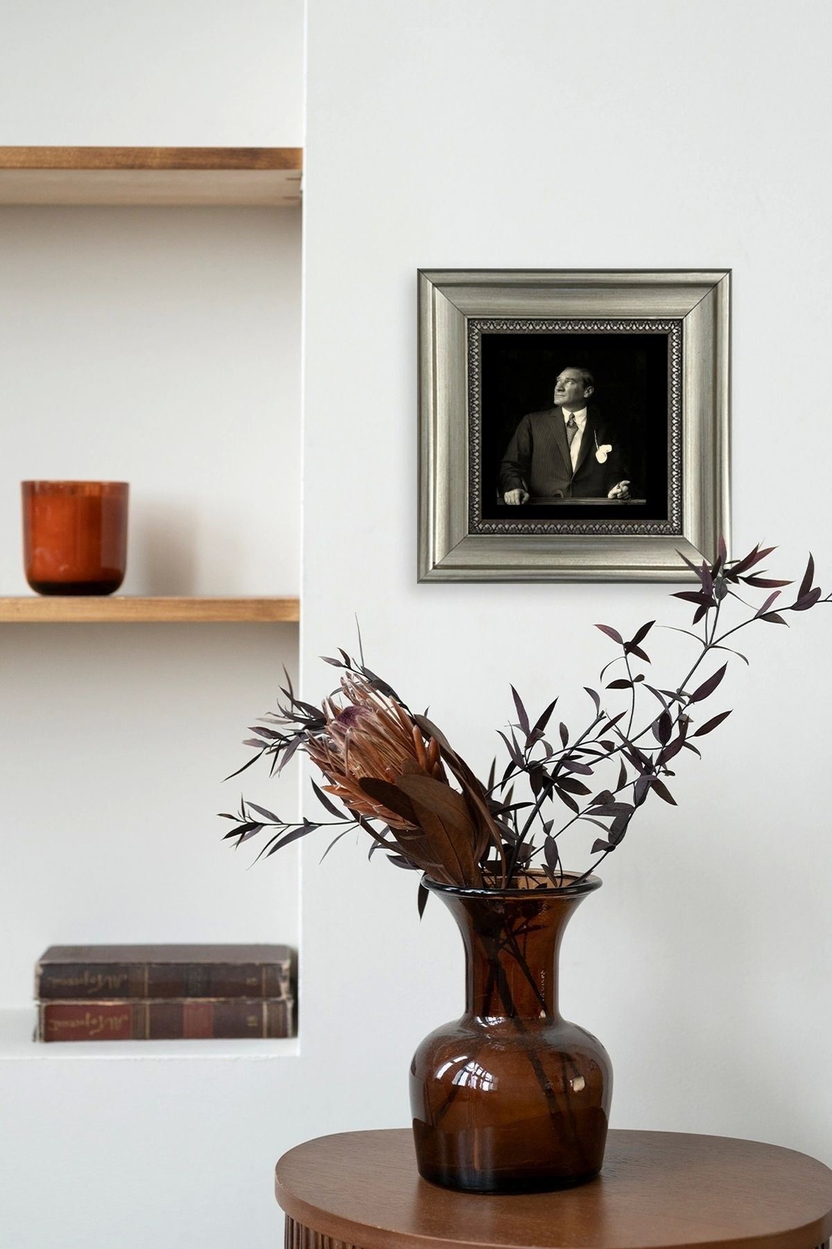 Atatürk Çerçeveli Taş Tablo 20 cm