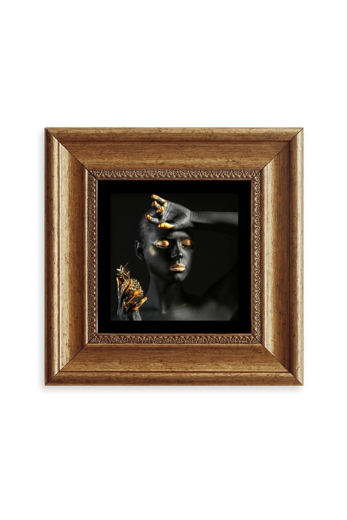 Kadın Çerçeveli Taş Tablo 20 cm