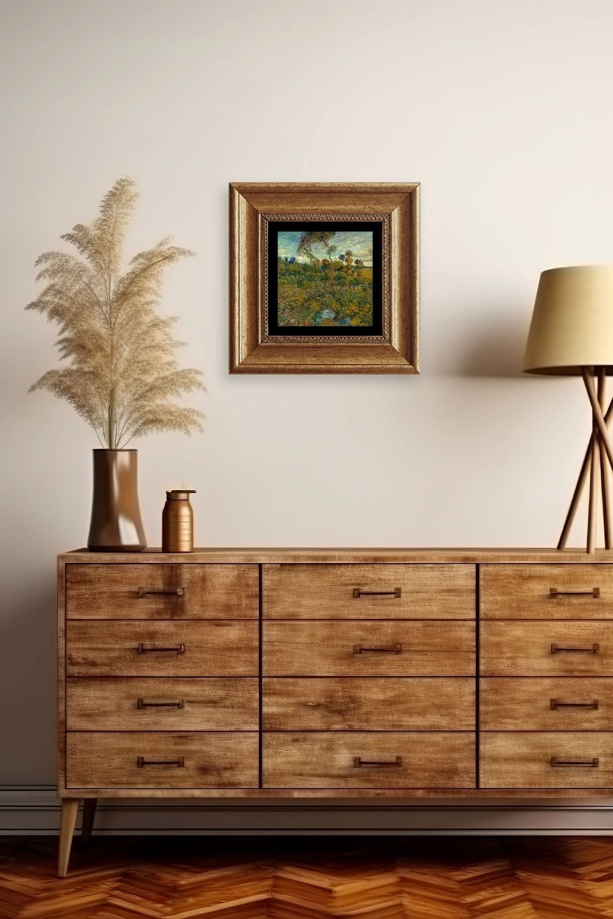 Manzara Çerçeveli Taş Tablo 20 cm