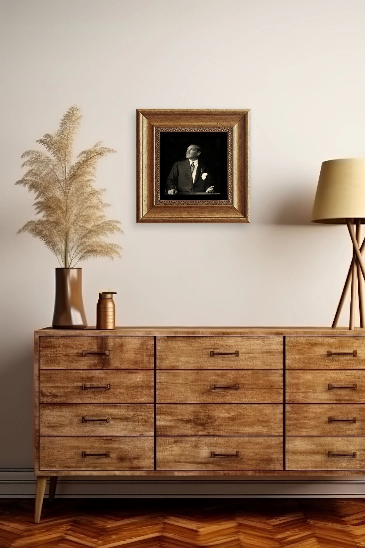 Atatürk Çerçeveli Taş Tablo 20 cm