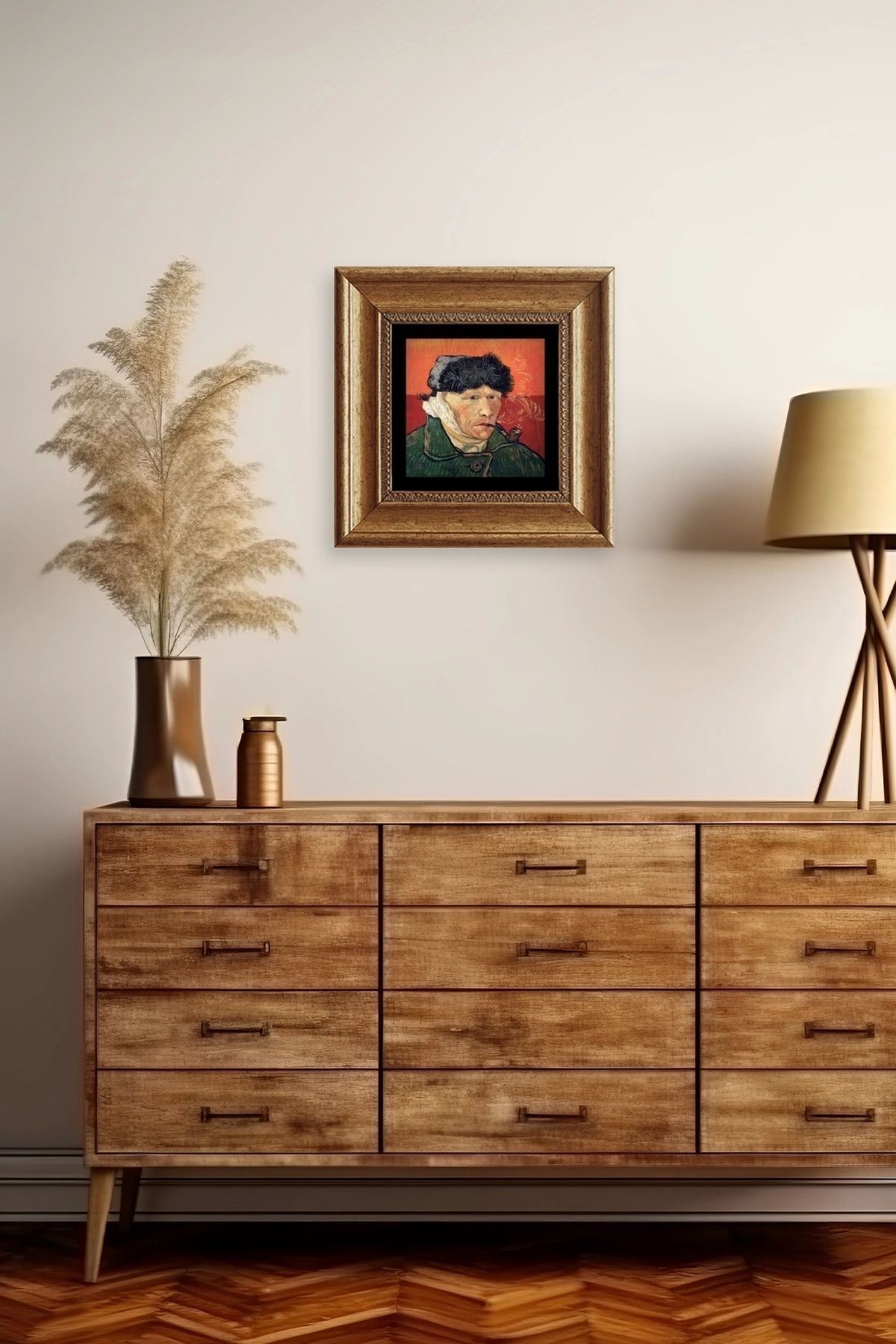 Van Gogh Çerçeveli Taş Tablo 20 cm