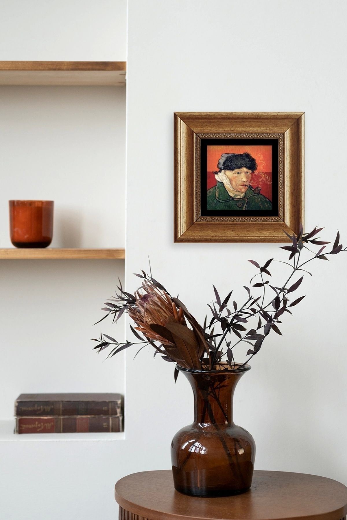 Van Gogh Çerçeveli Taş Tablo 20 cm