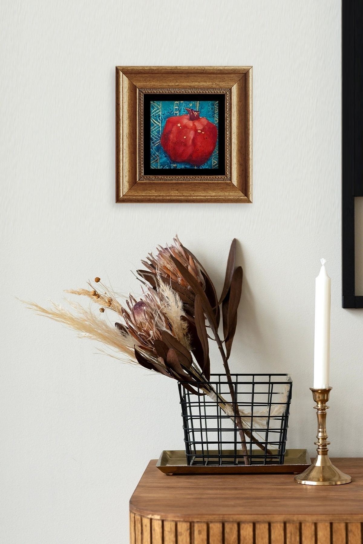 Bereket Narı Çerçeveli Taş Tablo 20 cm