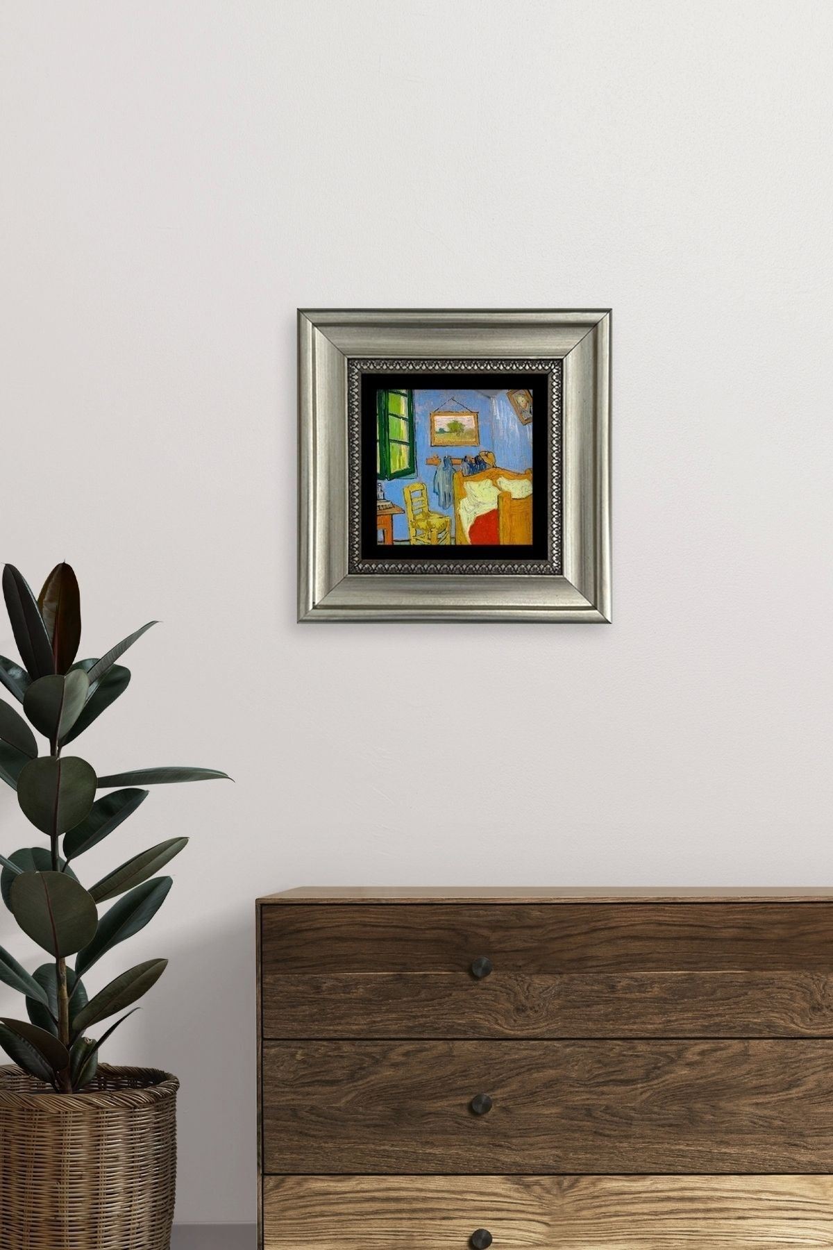 Van Gogh Çerçeveli Taş Tablo 20 cm