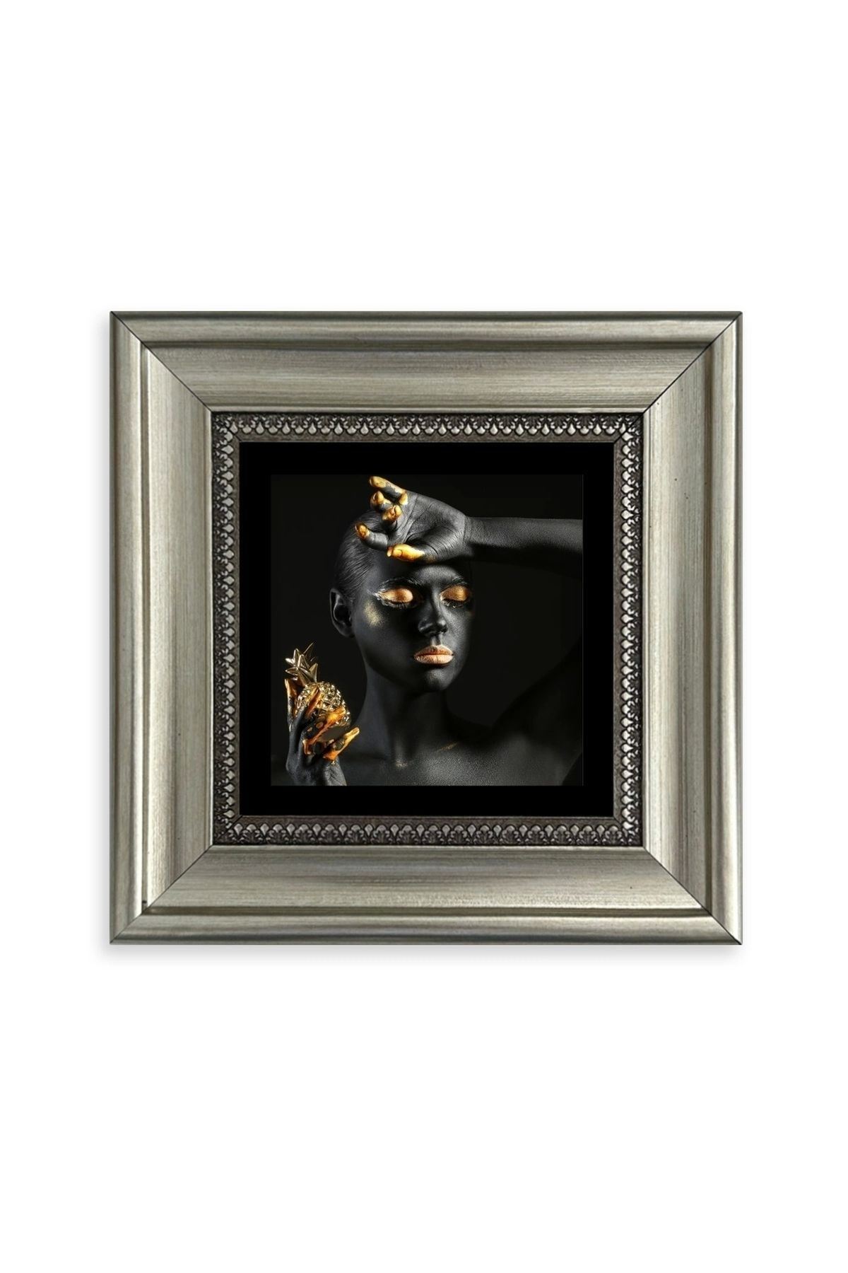 Kadın Çerçeveli Taş Tablo 20 cm