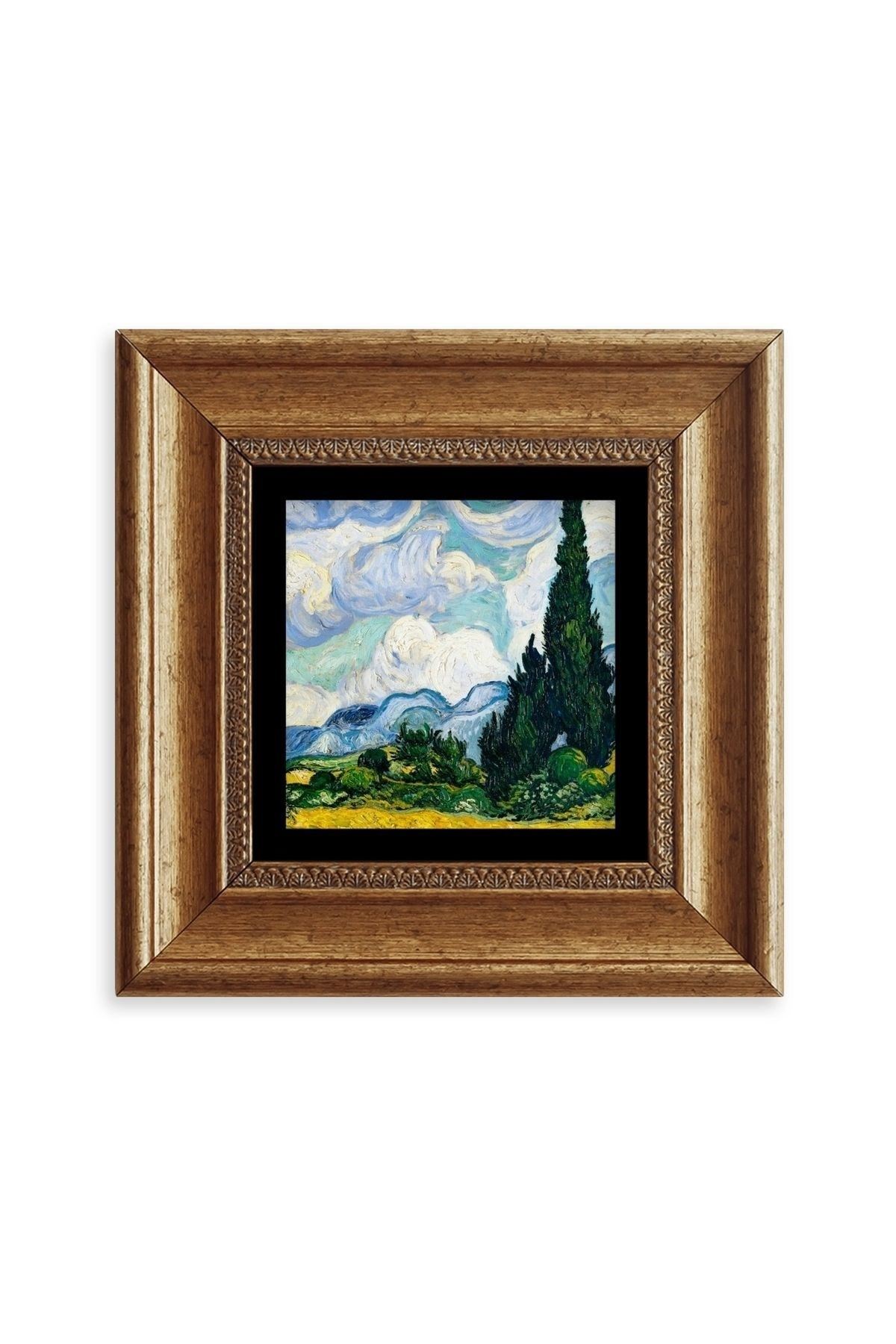 Van Gogh Çerçeveli Taş Tablo 20 cm