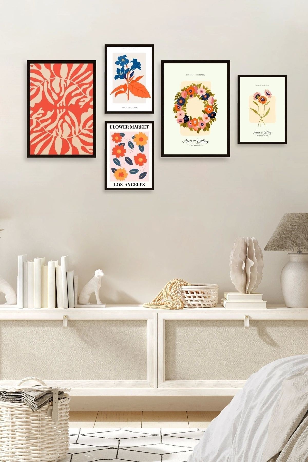 Flower Market 5'li Tablo 30 x 40