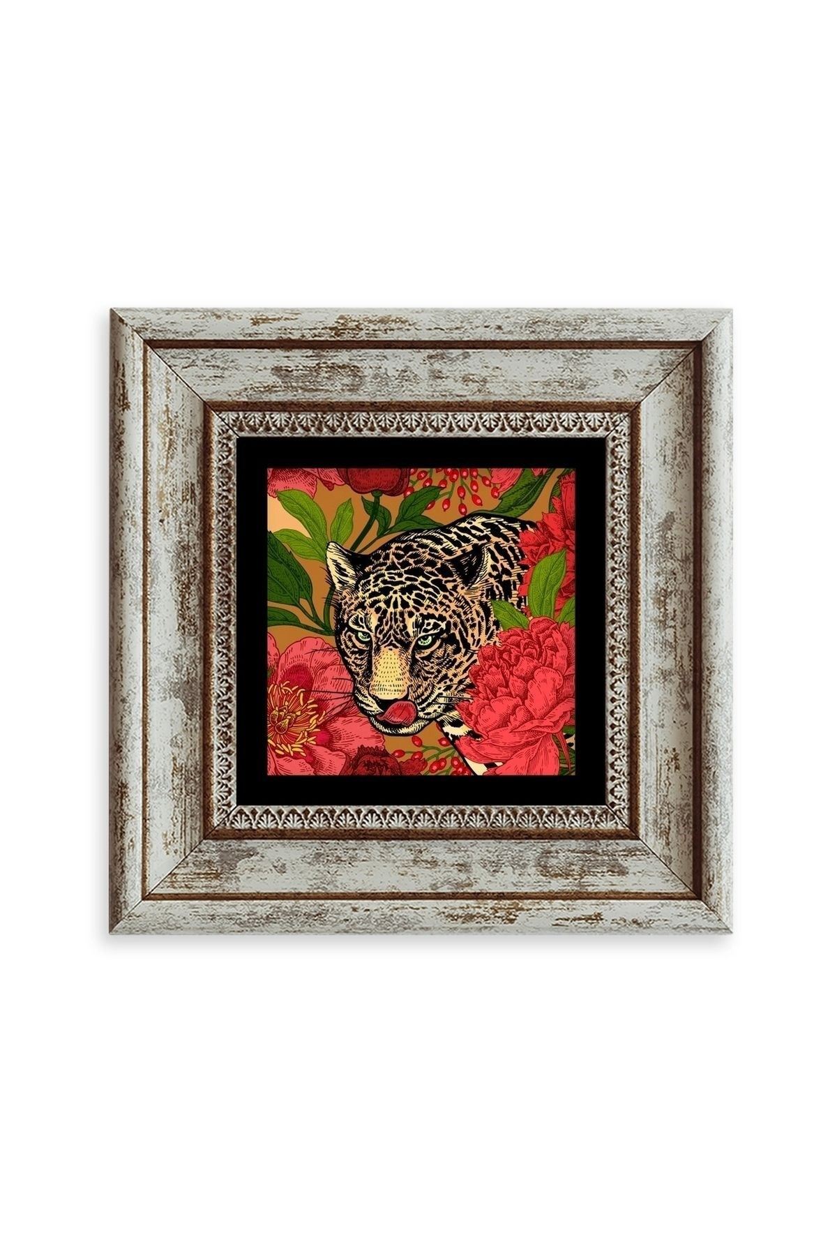 Kaplan Çerçeveli Taş Tablo 20 cm