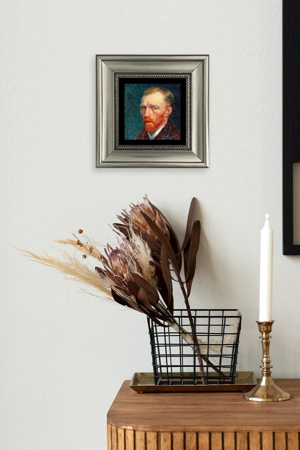 Van Gogh Çerçeveli Taş Tablo 20 cm