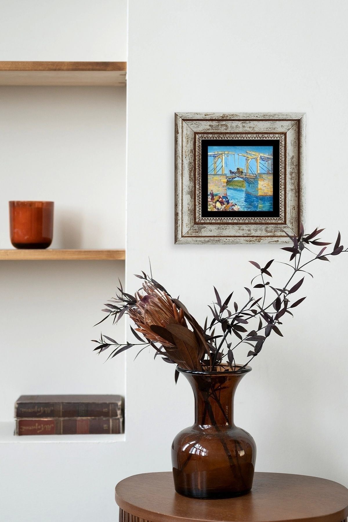 Köprü Çerçeveli Taş Tablo 20 cm